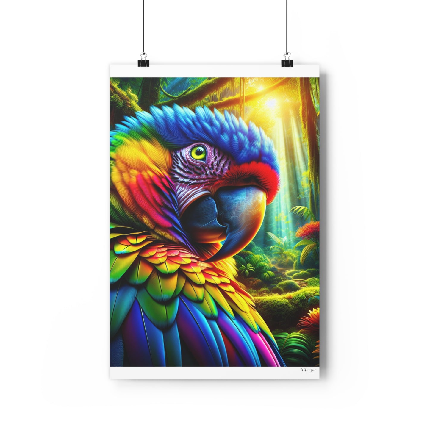 Giclée Art Print - BRIGHT PARROT - Vivienne Grace