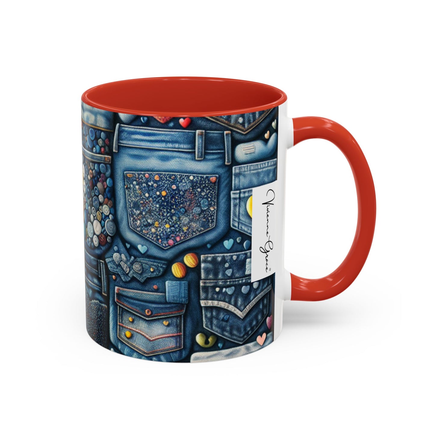 Accent Coffee Mug - BLUE JEANS - Vivienne Grace