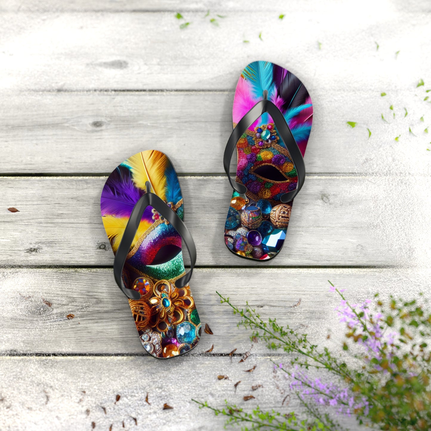 Flip Flops - MARDI GRAS - Vivienne Grace