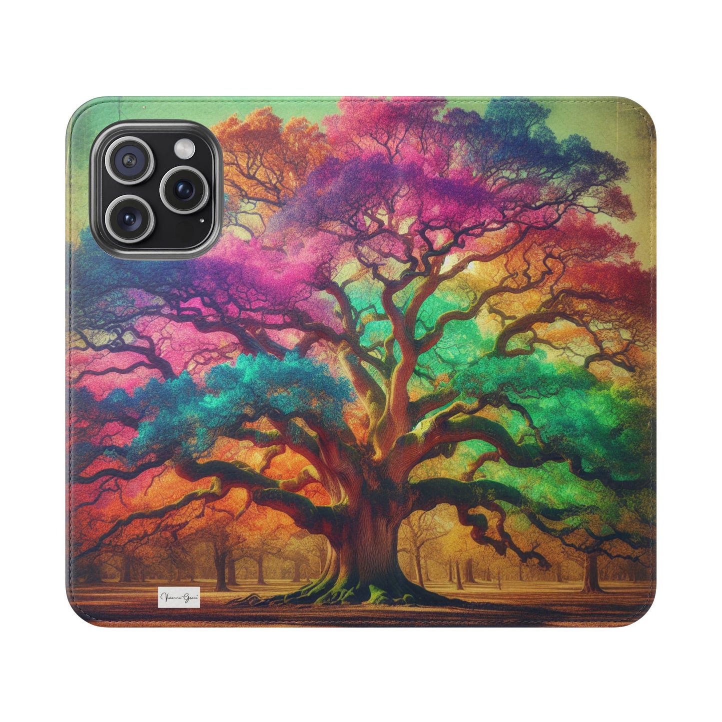 IPhone - Flip Case - COLORFUL OAK - Vivienne Grace