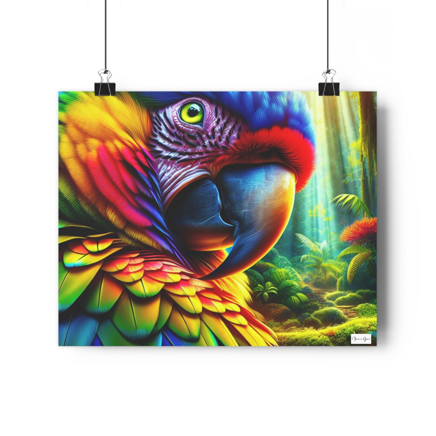 Giclée Art Print - BRIGHT PARROT - Vivienne Grace