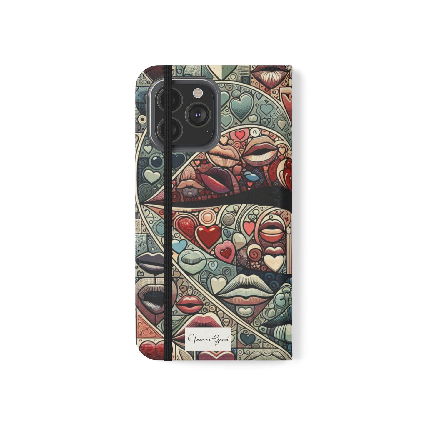 IPhone - Flip Case - BLUE LIPS - Vivienne Grace