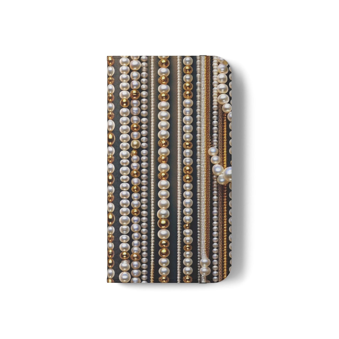 IPhone - Flip Case - PEARLS & GOLD - Vivienne Grace