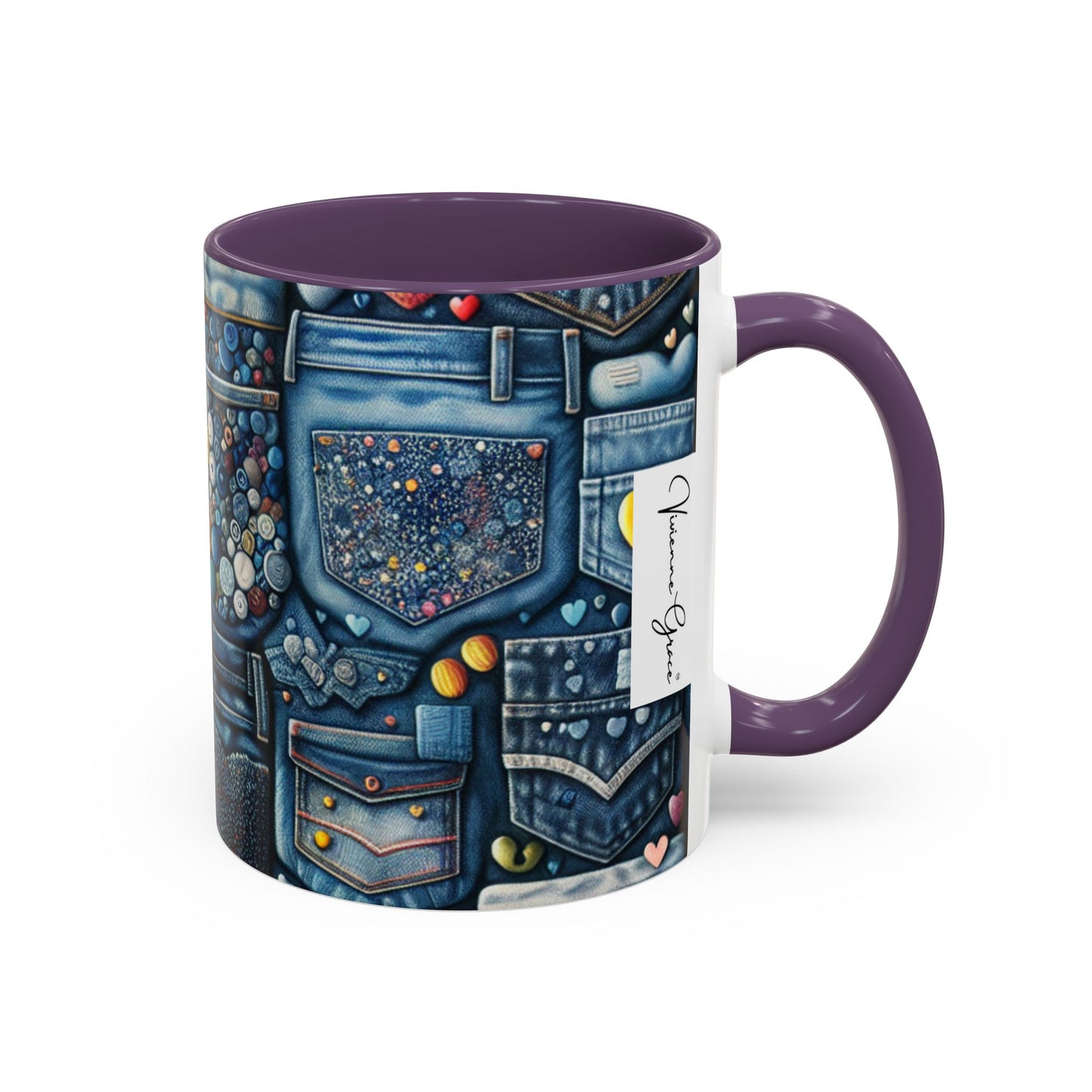 Accent Coffee Mug - BLUE JEANS - Vivienne Grace