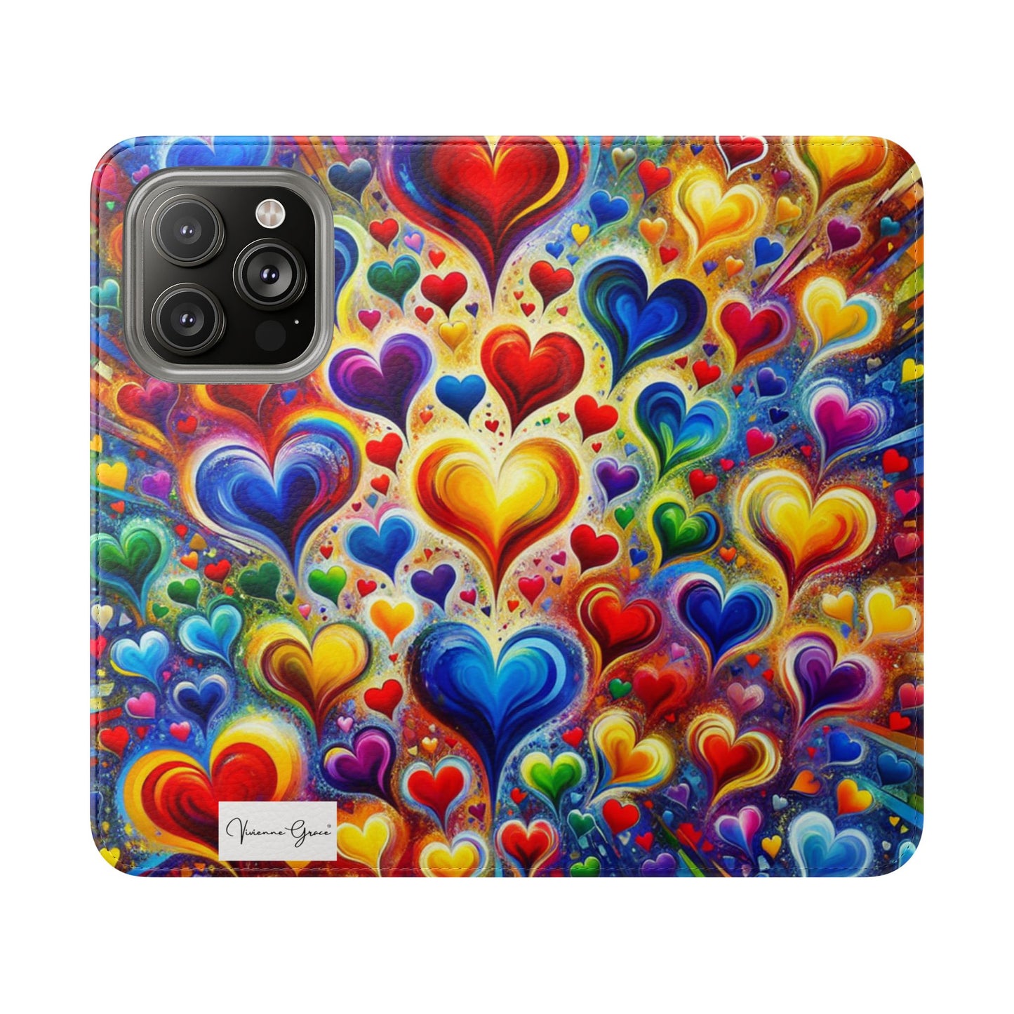 IPhone - Flip Case - BRIGHT HEARTS - Vivienne Grace