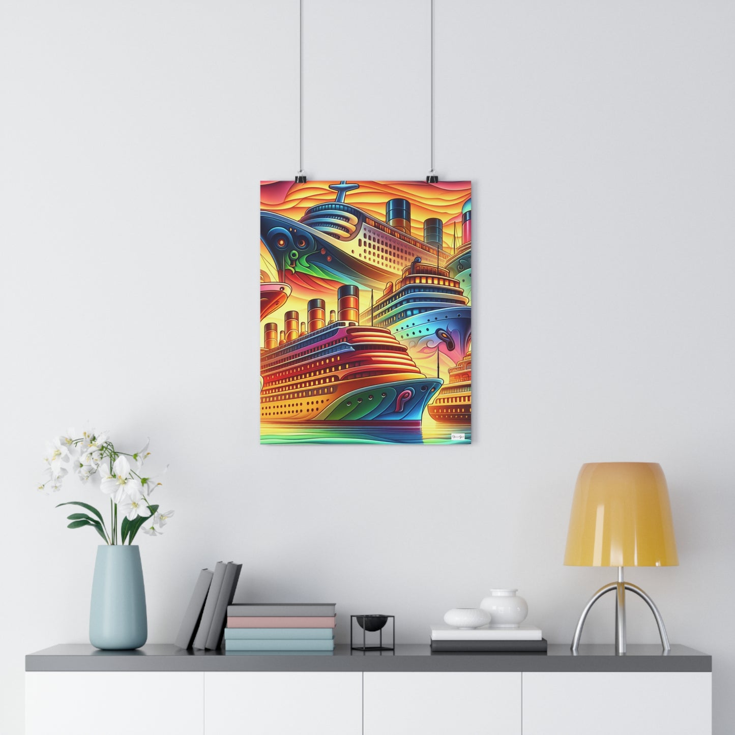 Giclée Art Print - Cruise Ships - Vivienne Grace