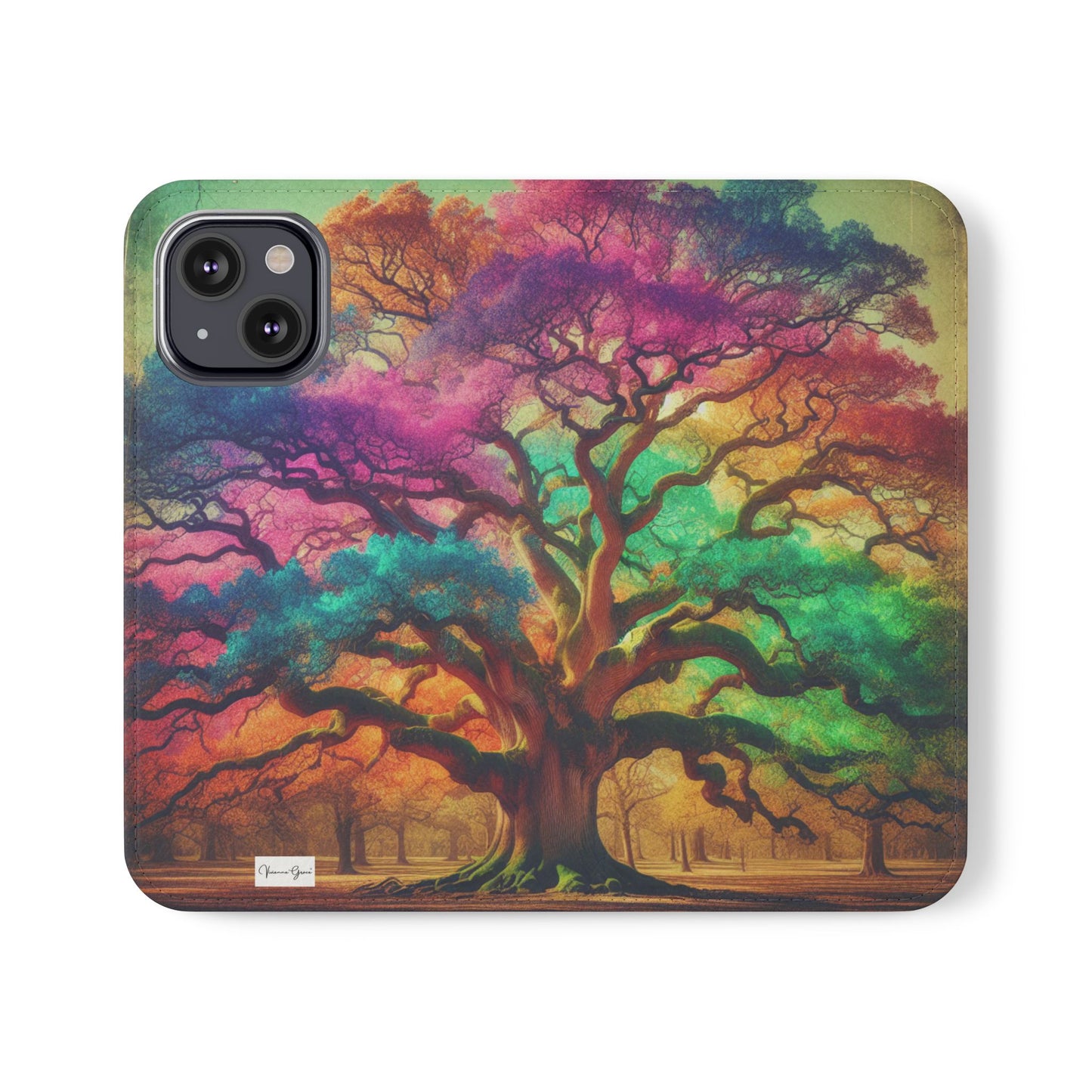 IPhone - Flip Case - COLORFUL OAK - Vivienne Grace