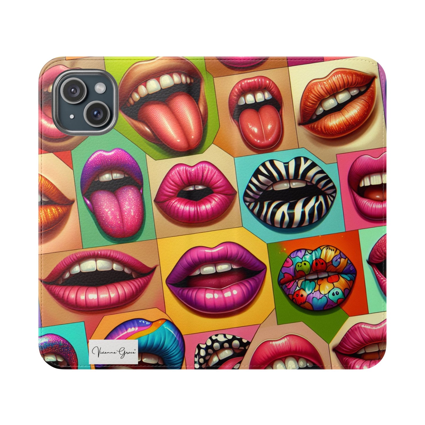 IPhone - Flip Case - LIPS - Vivienne Grace
