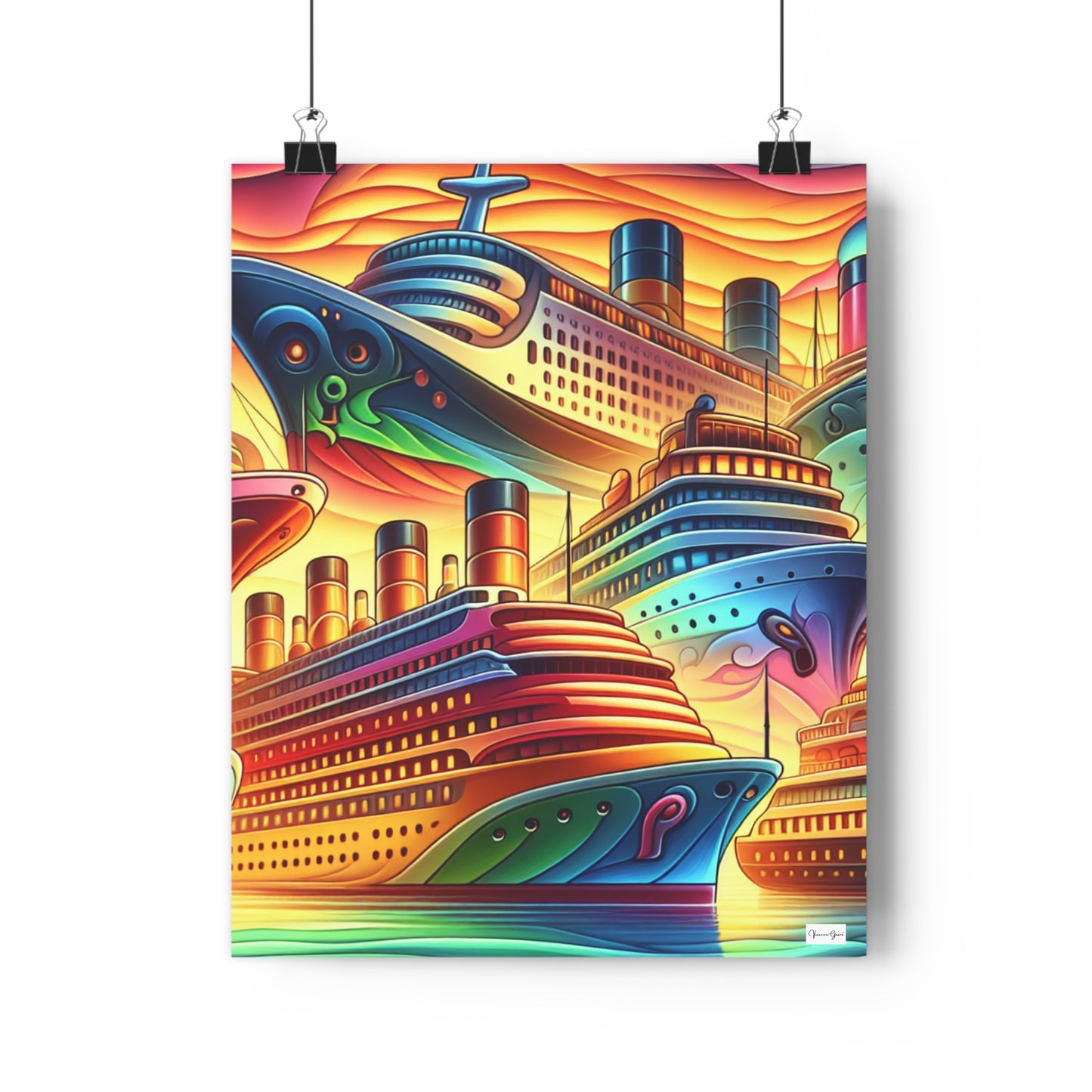 Giclée Art Print - Cruise Ships - Vivienne Grace