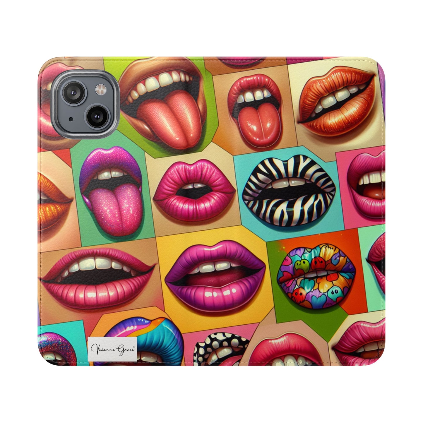 IPhone - Flip Case - LIPS - Vivienne Grace