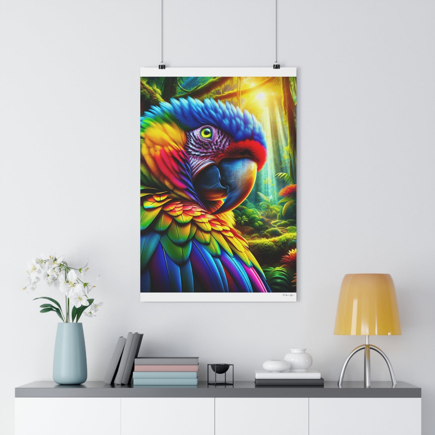 Giclée Art Print - BRIGHT PARROT - Vivienne Grace