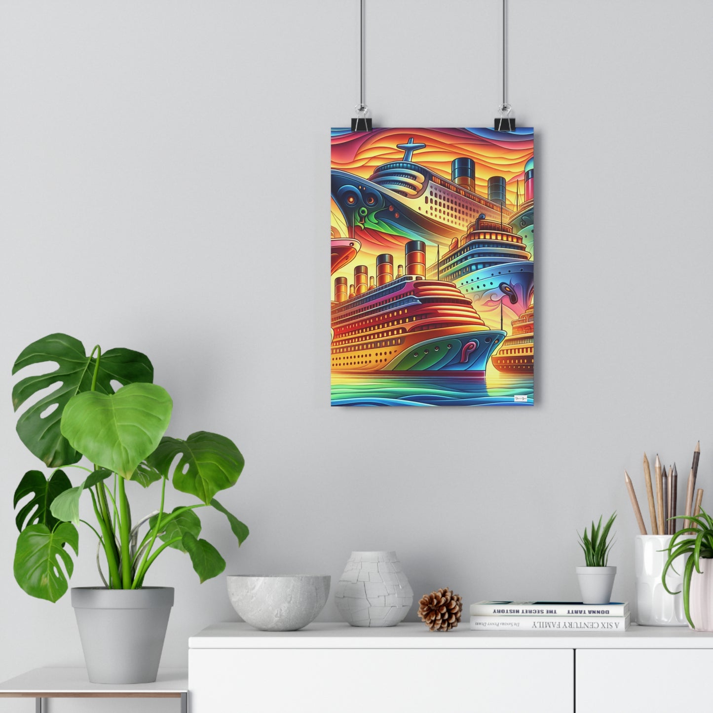 Giclée Art Print - Cruise Ships - Vivienne Grace