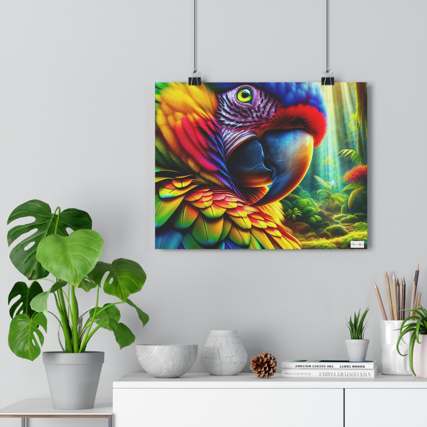 Giclée Art Print - BRIGHT PARROT - Vivienne Grace