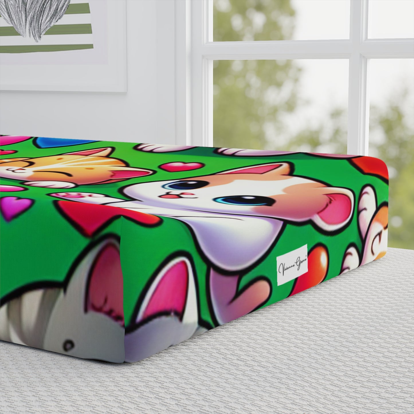 Baby Changing Pad - BRIGHT KITTENS - Vivienne Grace