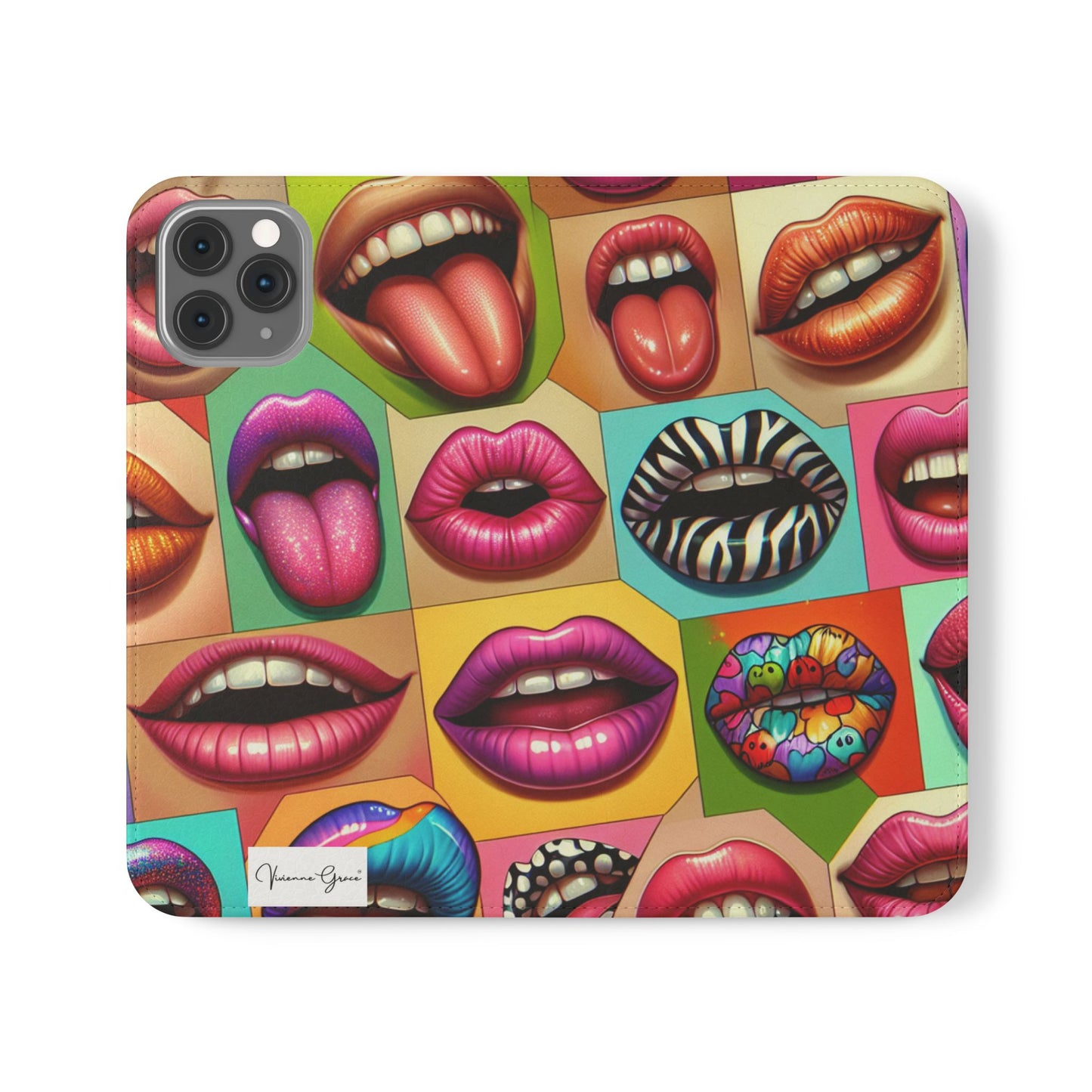 IPhone - Flip Case - LIPS - Vivienne Grace