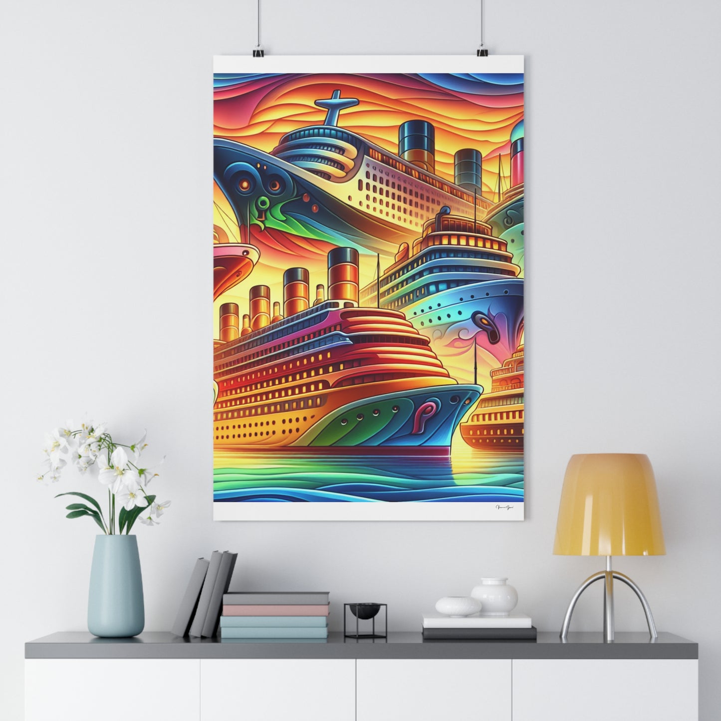 Giclée Art Print - Cruise Ships - Vivienne Grace