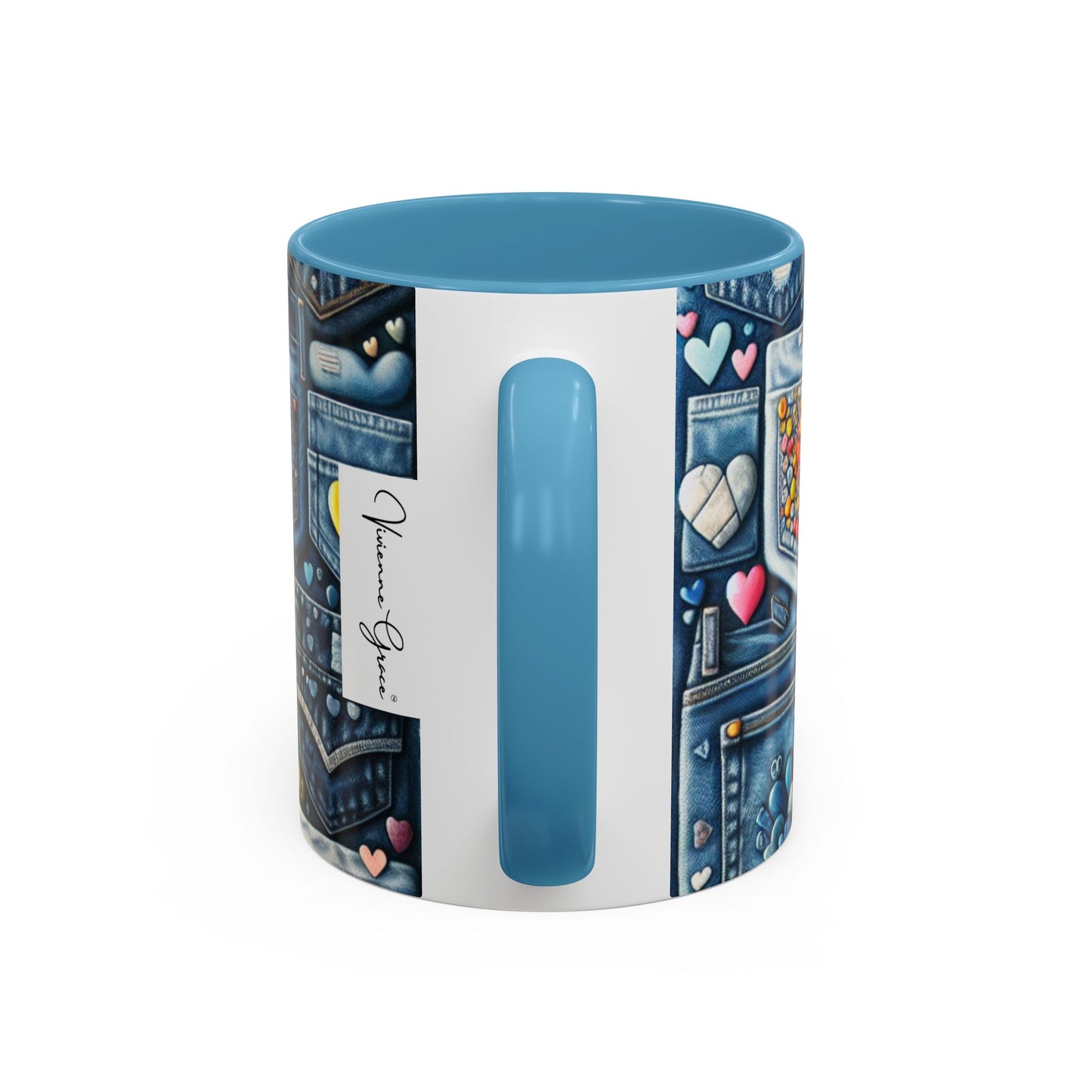 Accent Coffee Mug - BLUE JEANS - Vivienne Grace