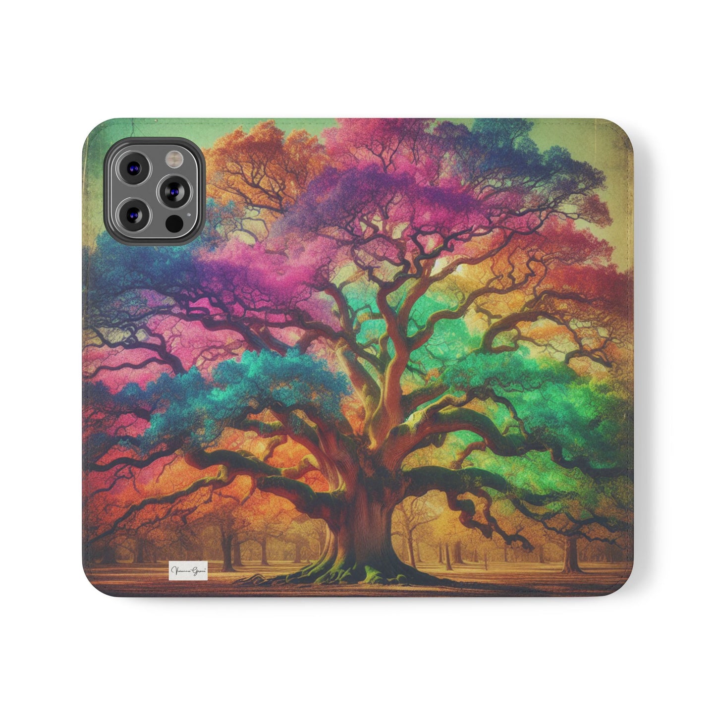 IPhone - Flip Case - COLORFUL OAK - Vivienne Grace