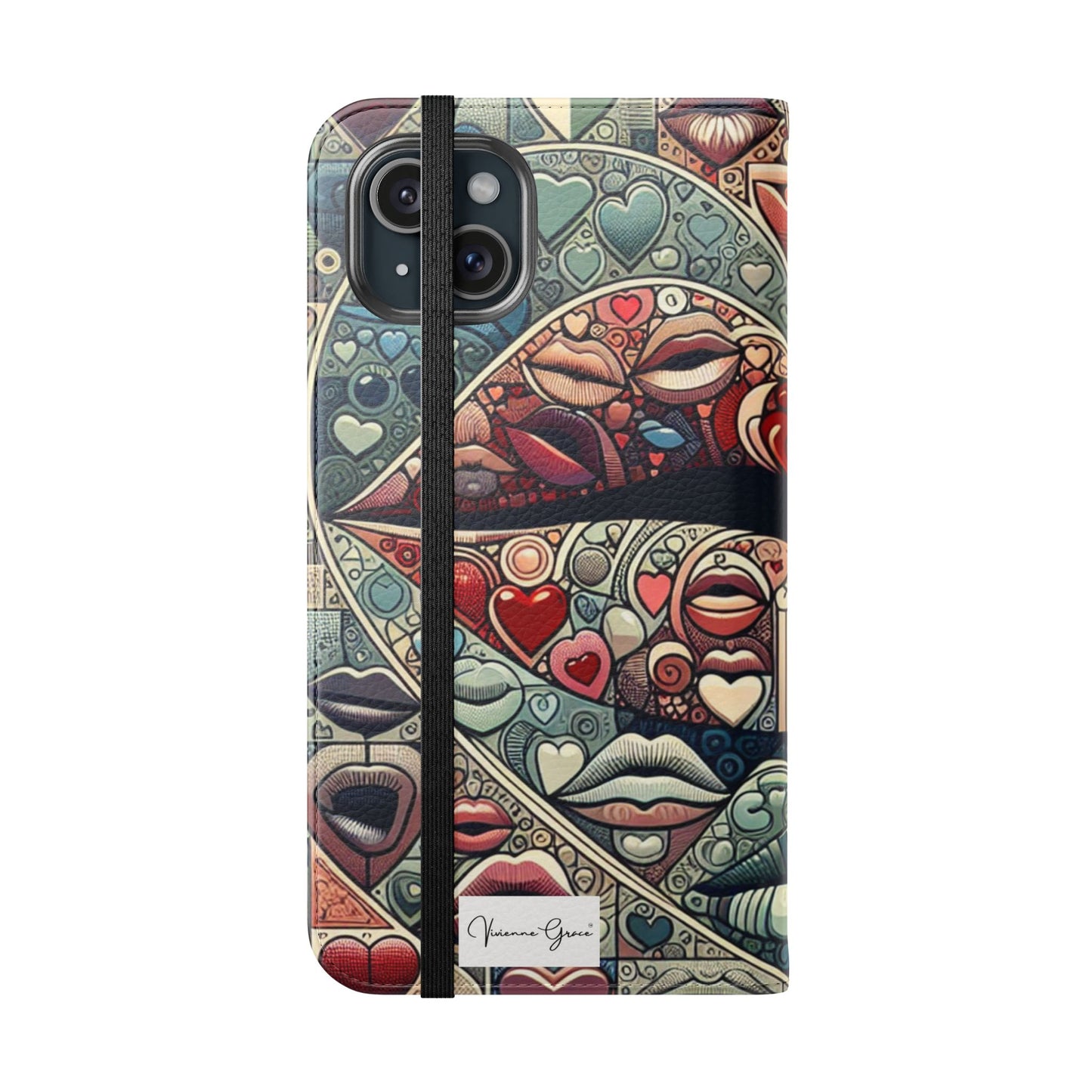 IPhone - Flip Case - BLUE LIPS - Vivienne Grace