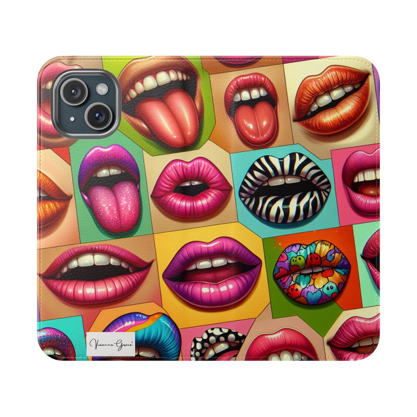 IPhone - Flip Case - LIPS - Vivienne Grace