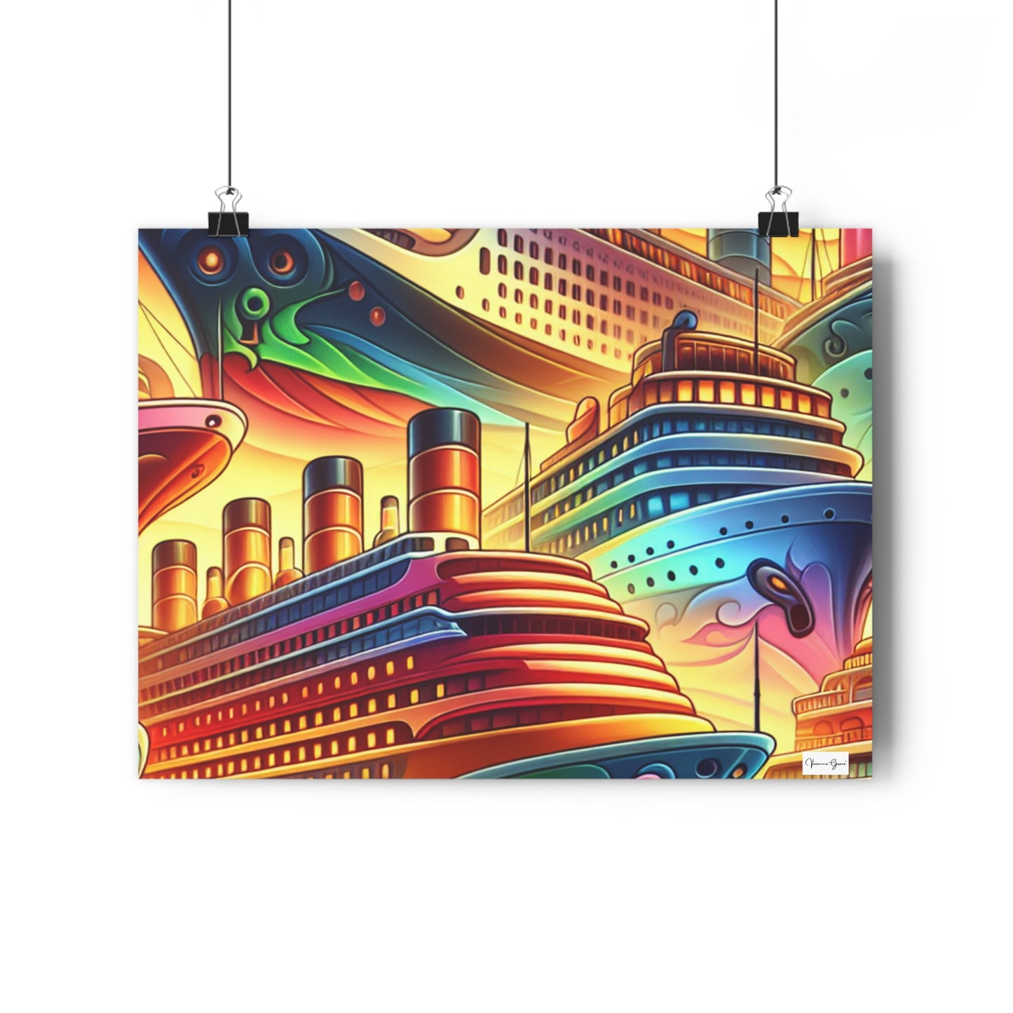 Giclée Art Print - Cruise Ships - Vivienne Grace