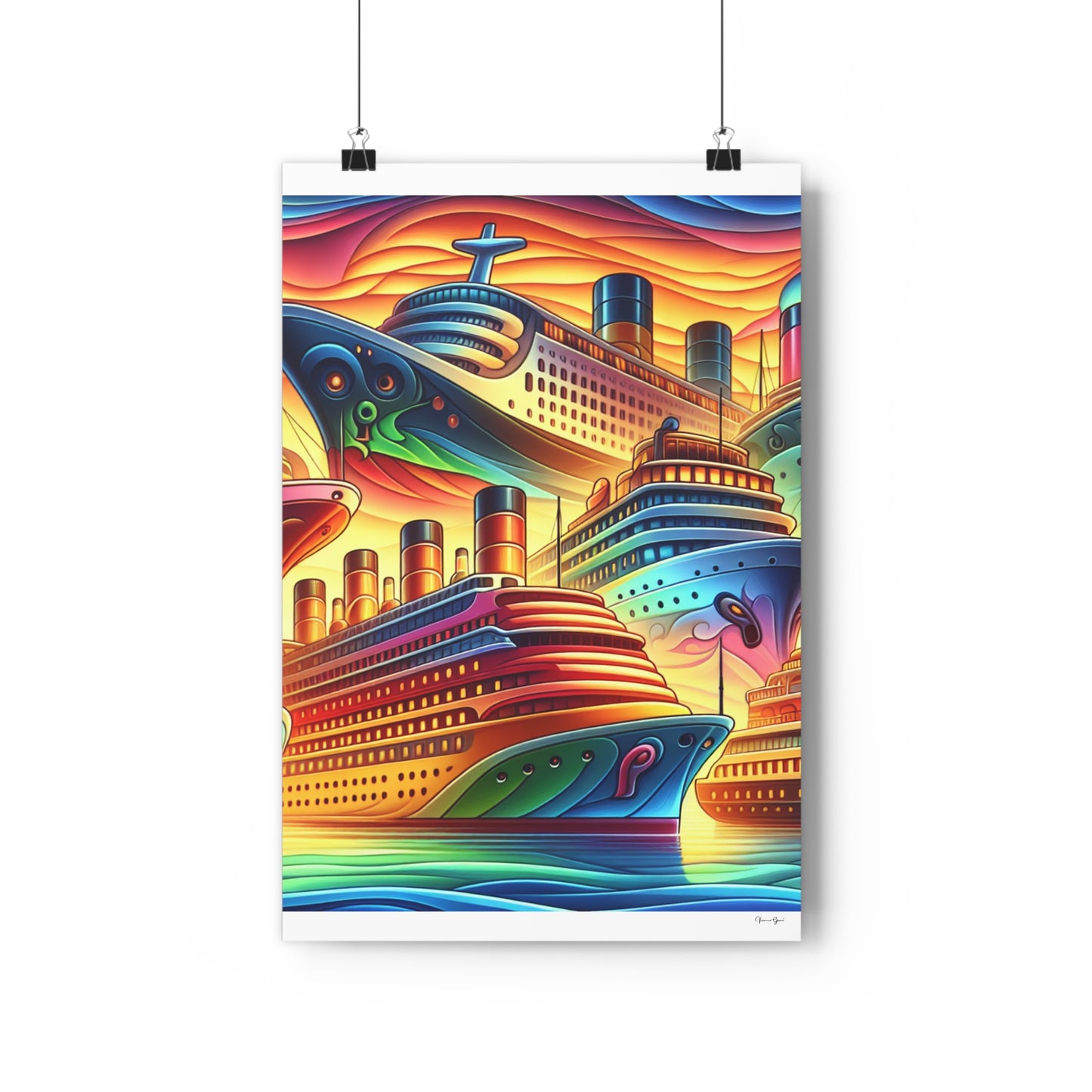 Giclée Art Print - Cruise Ships - Vivienne Grace