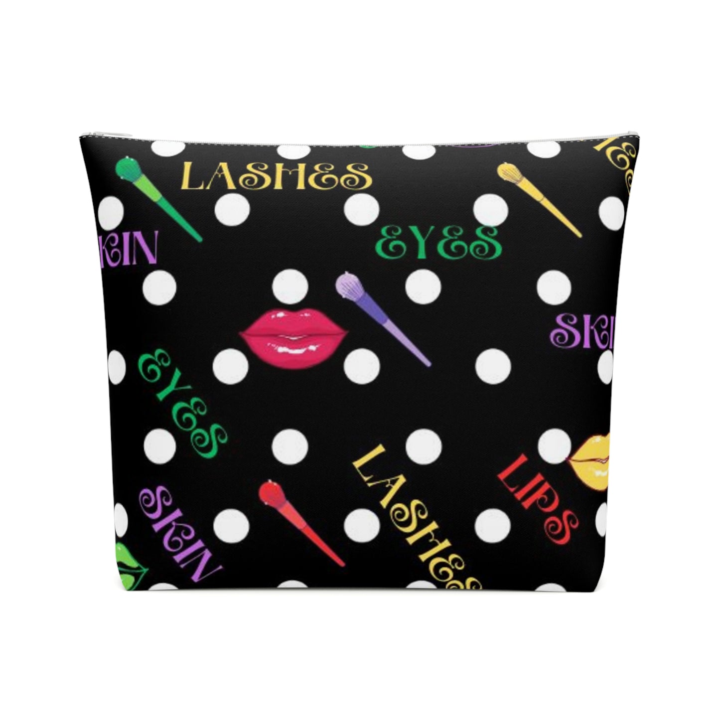 Cotton Cosmetic Bag - FUN (black) - Vivienne Grace