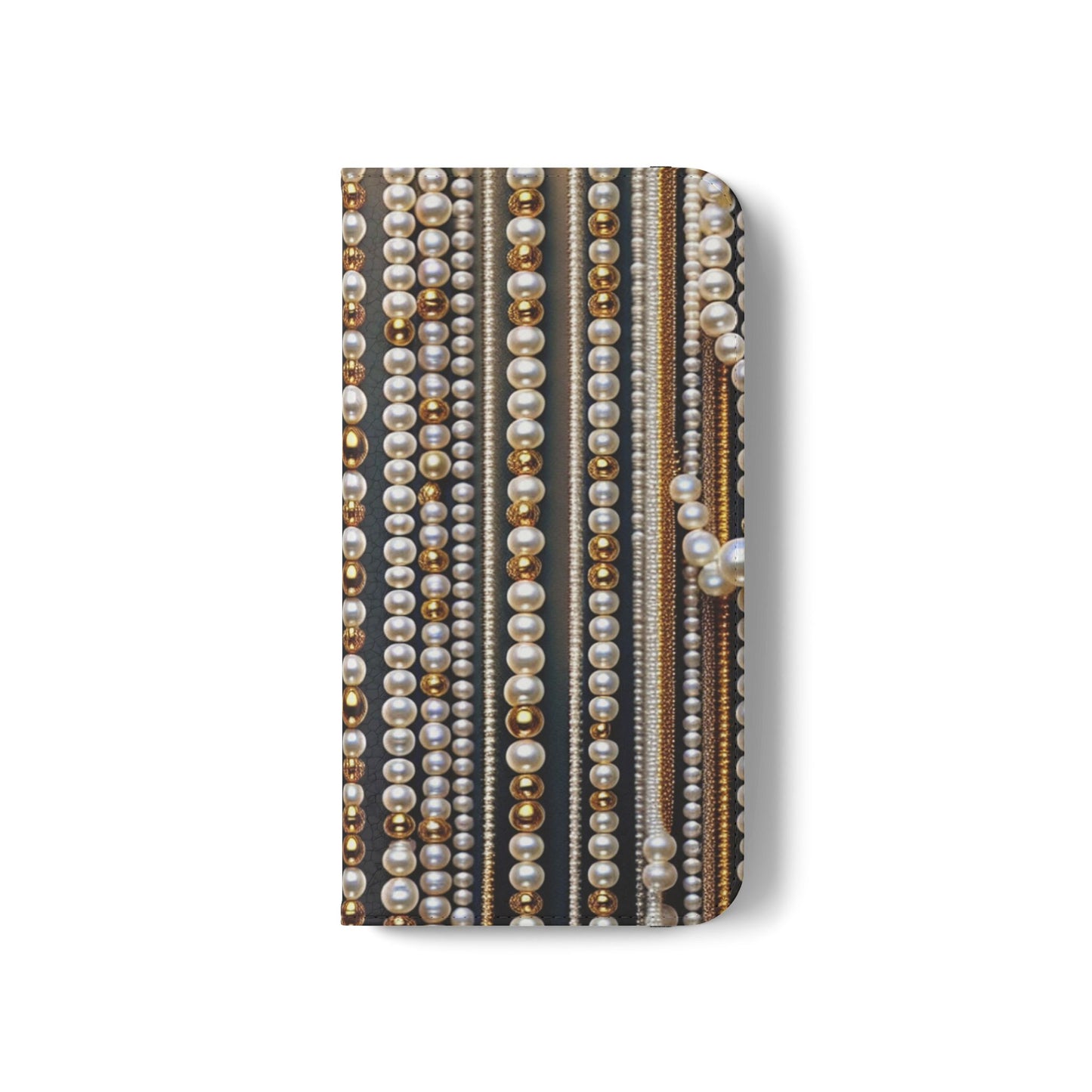 IPhone - Flip Case - PEARLS & GOLD - Vivienne Grace