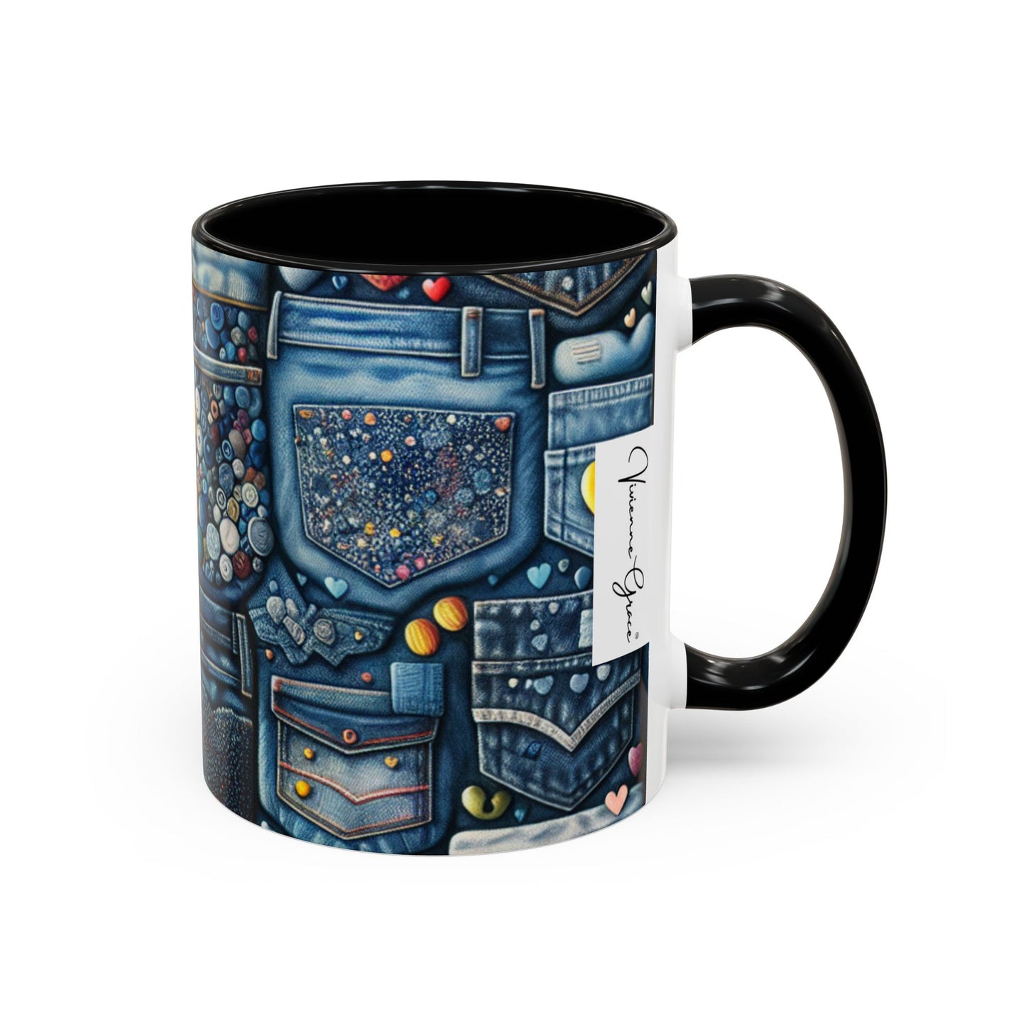 Accent Coffee Mug - BLUE JEANS - Vivienne Grace