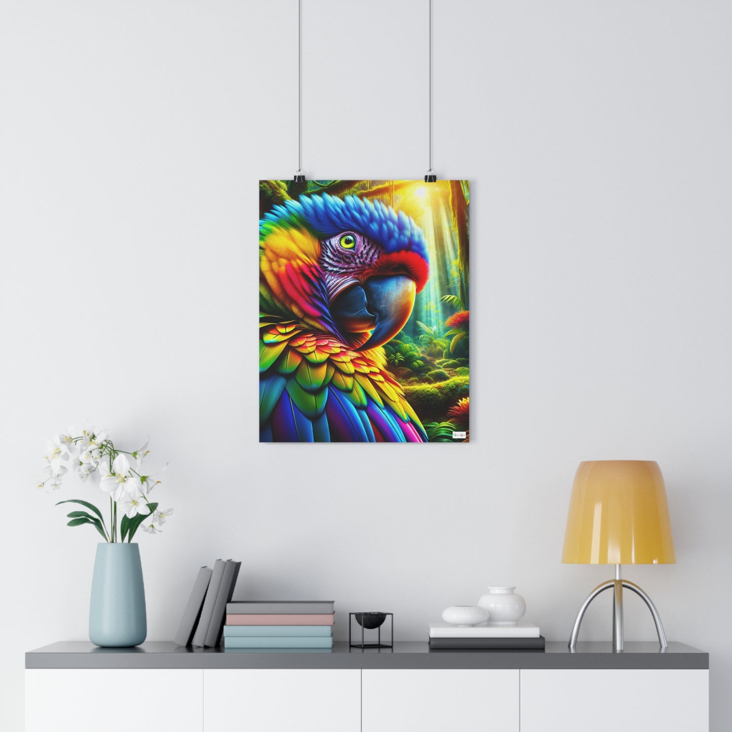 Giclée Art Print - BRIGHT PARROT - Vivienne Grace