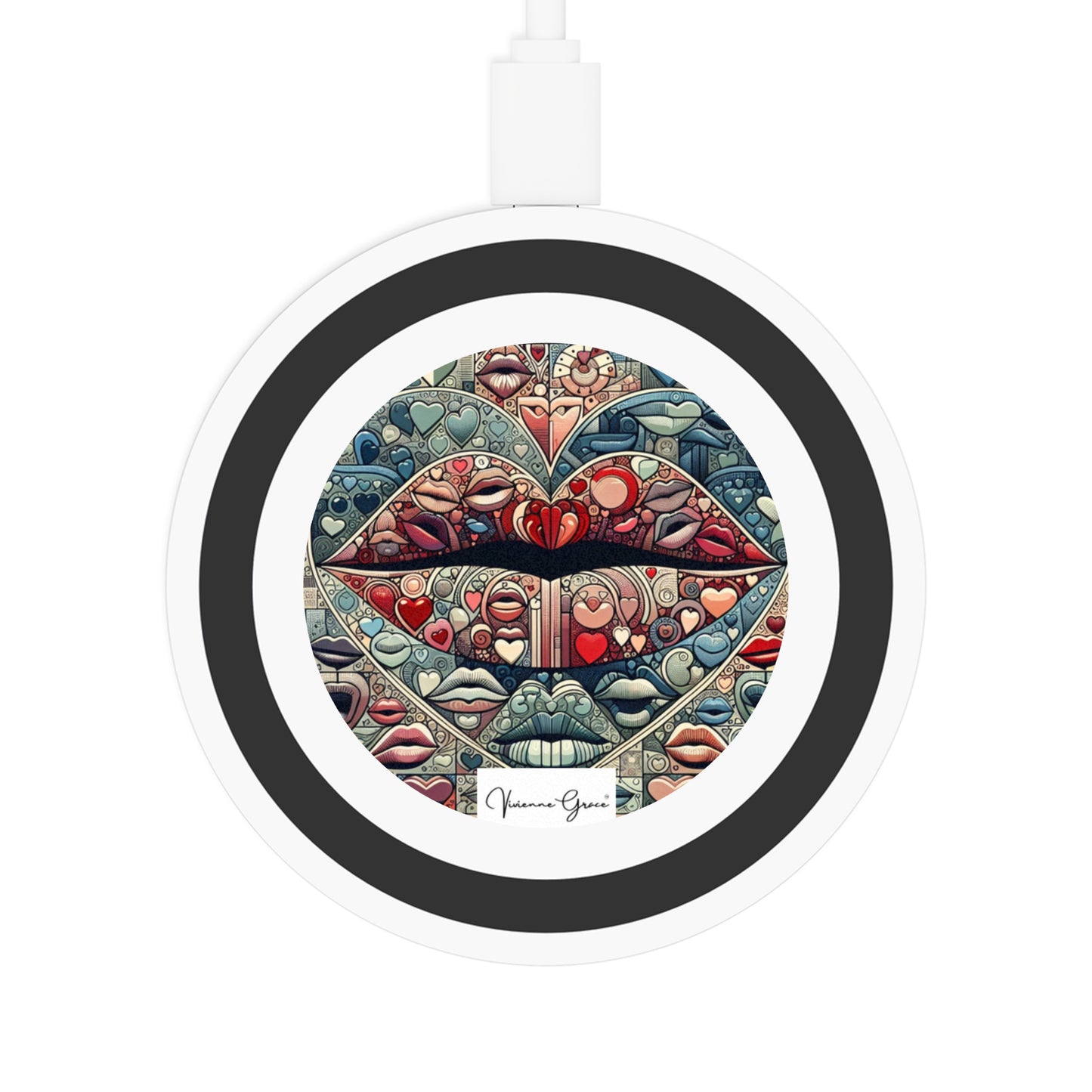 Quake Wireless Charging Pad - BLUE LIPS - Vivienne Grace