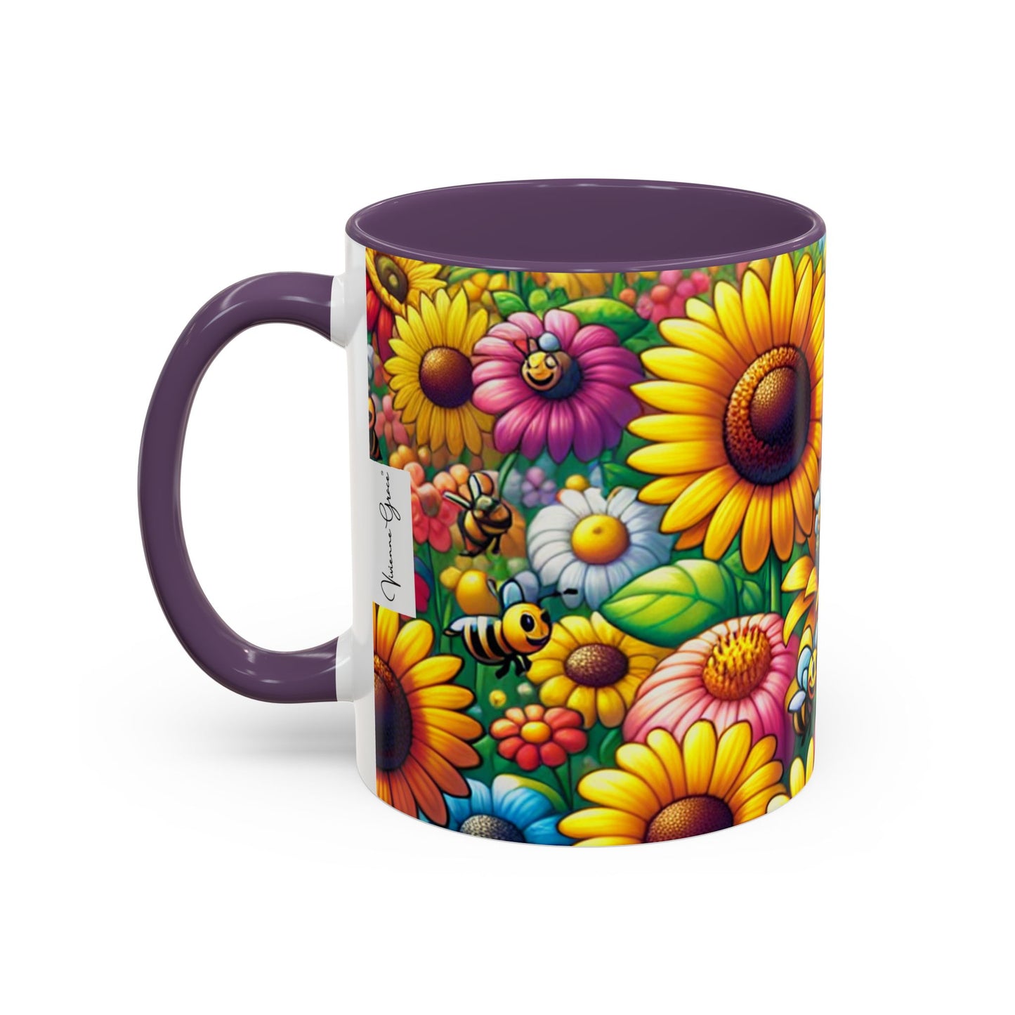 Coffee Mug - SUNFLOWERS/BEES - Vivienne Grace