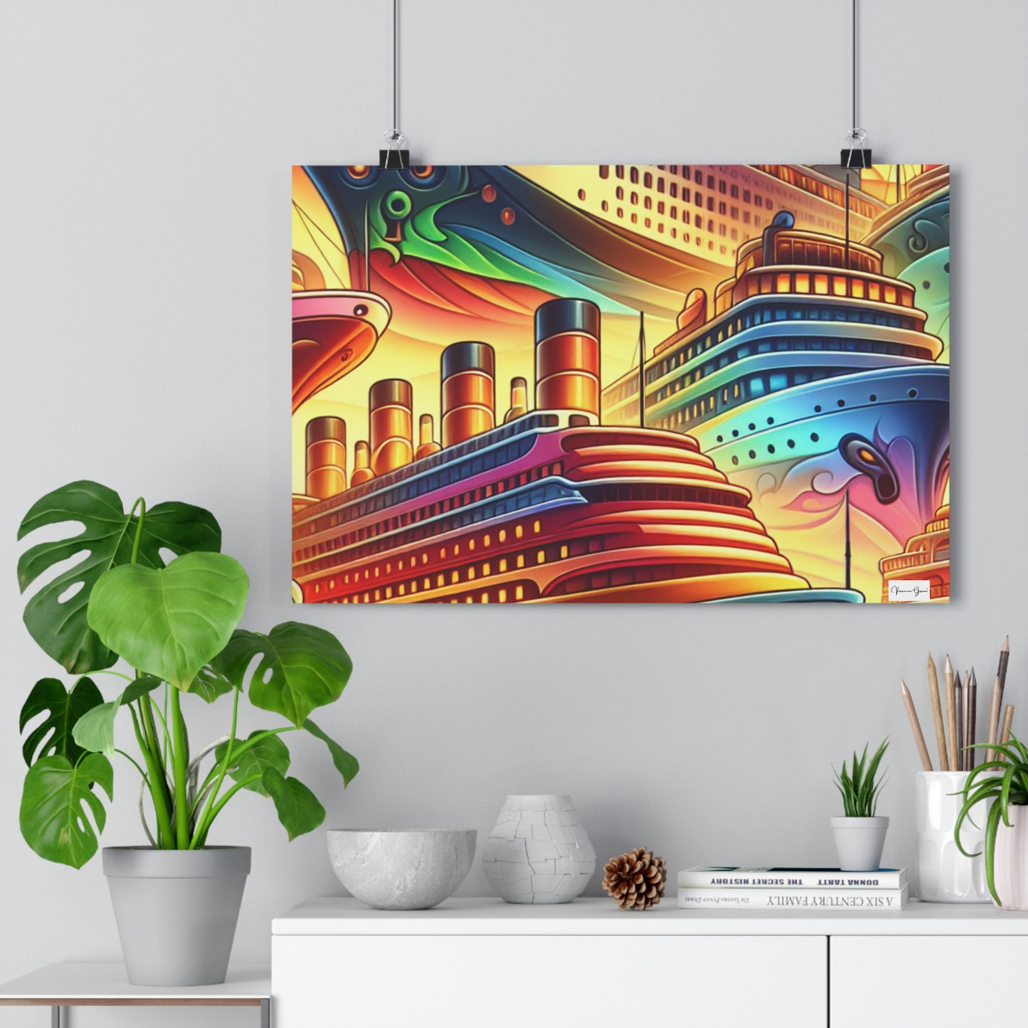 Giclée Art Print - Cruise Ships - Vivienne Grace