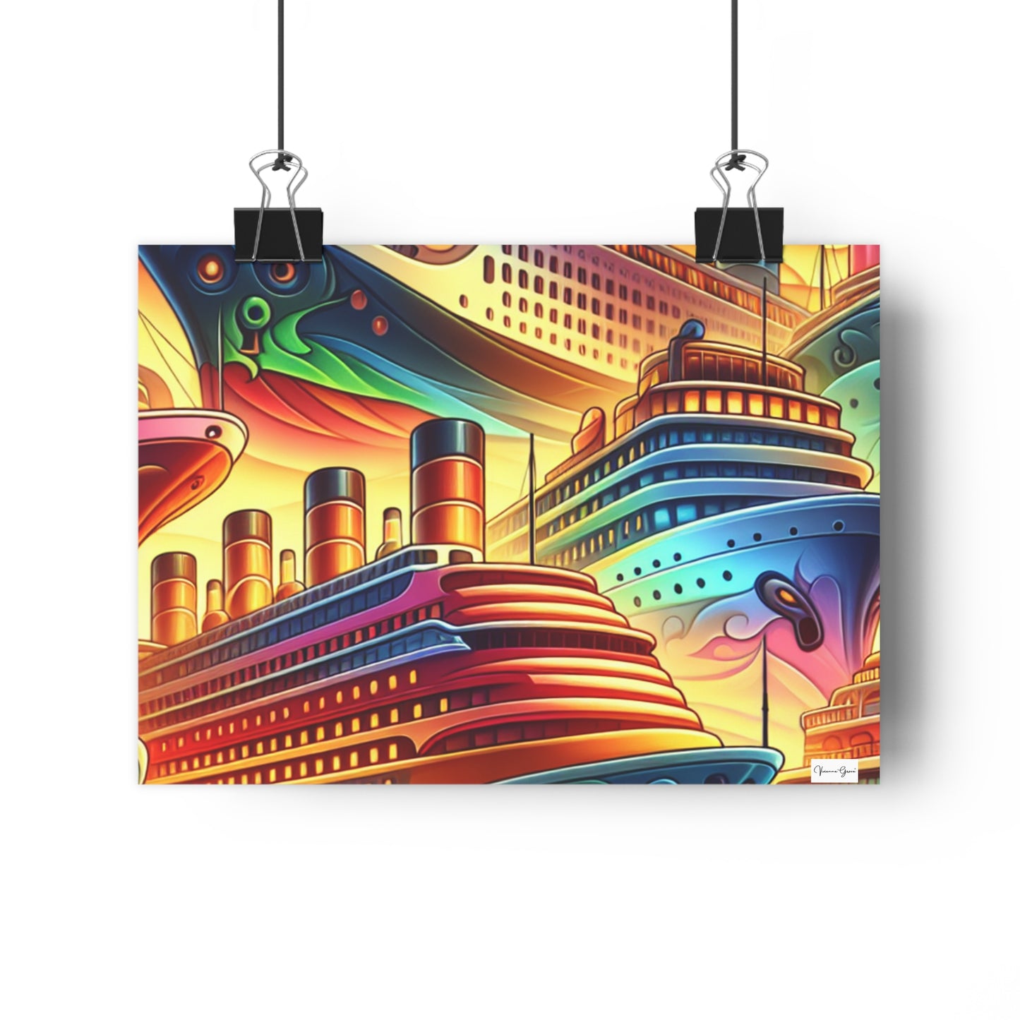 Giclée Art Print - Cruise Ships - Vivienne Grace