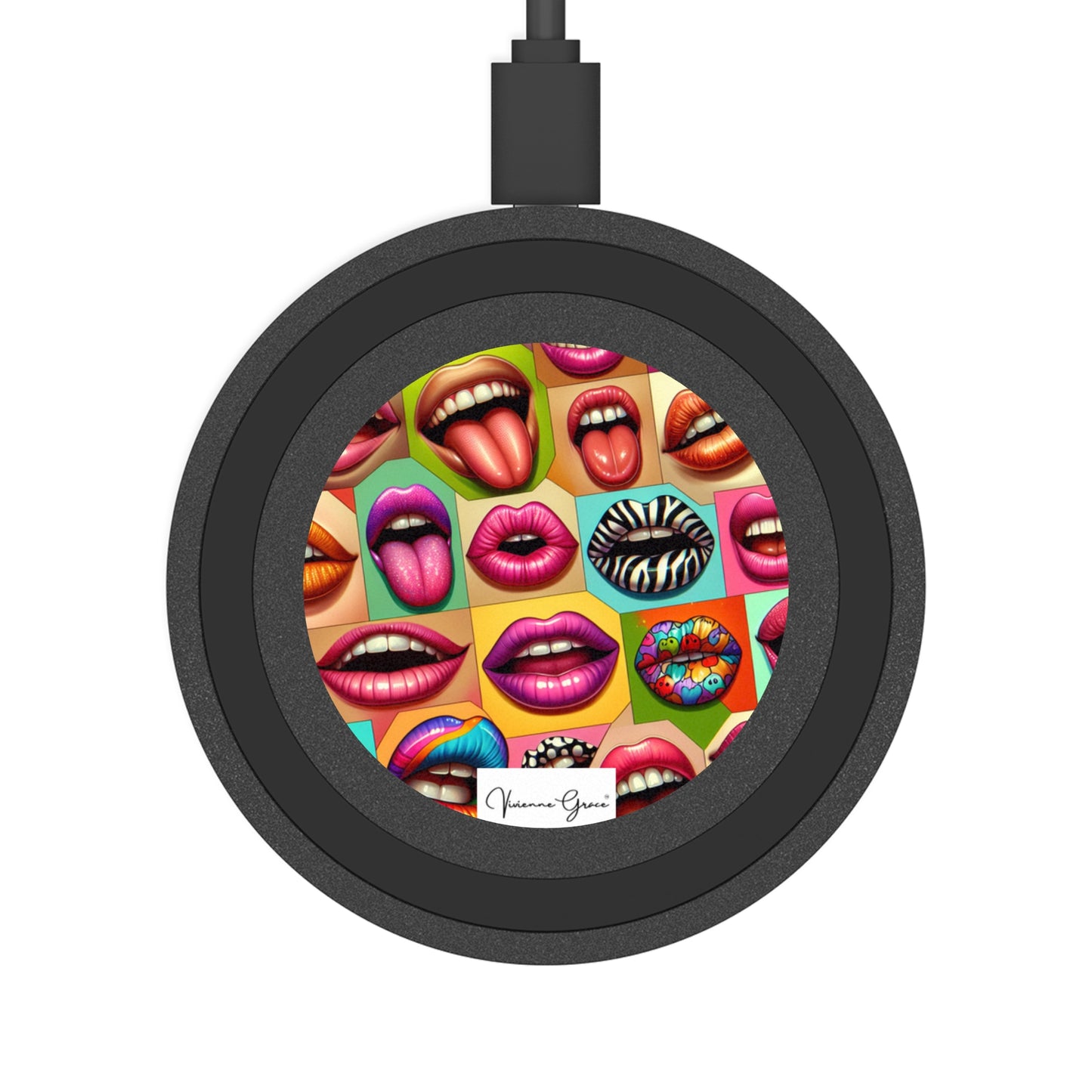 Quake Wireless Charging Pad - LIPS - Vivienne Grace