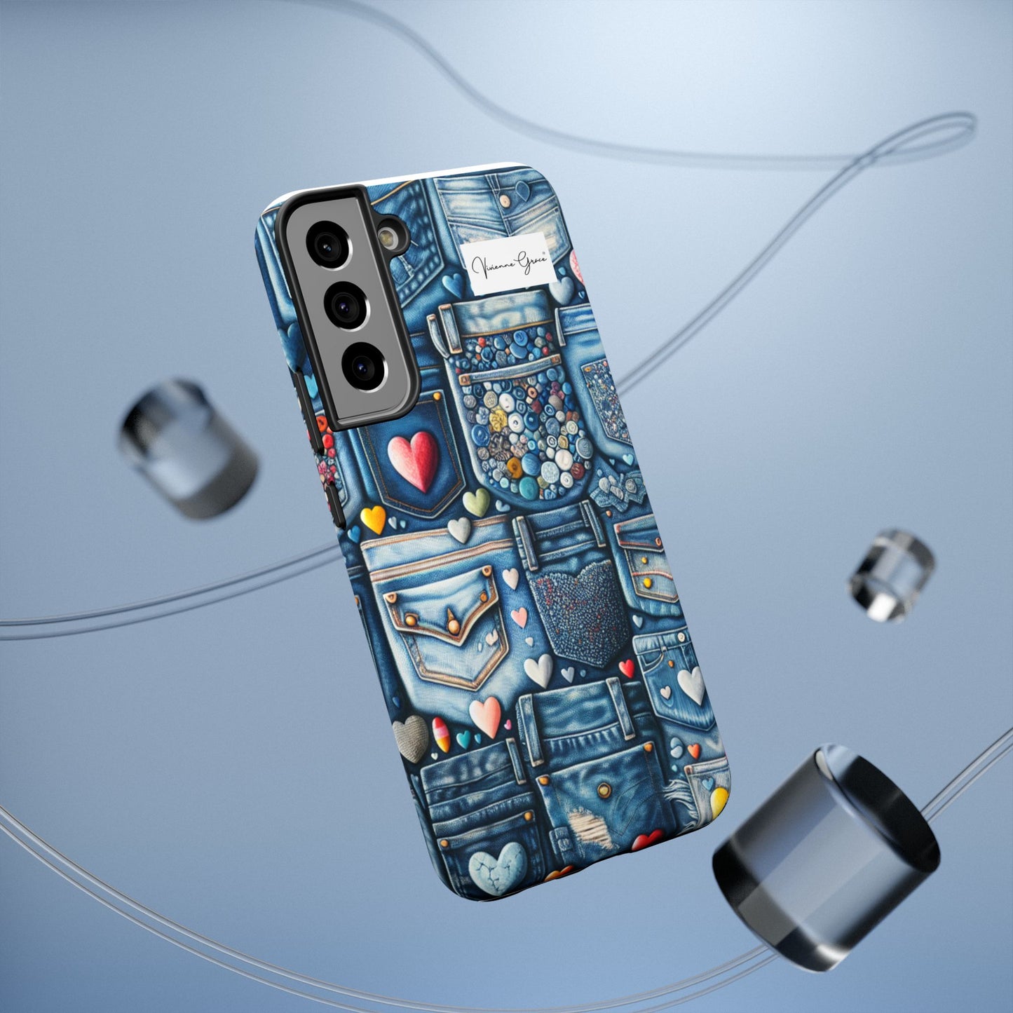 Samsung Galaxy -Impact-Resistant Case - BLUE JEANS - Vivienne Grace