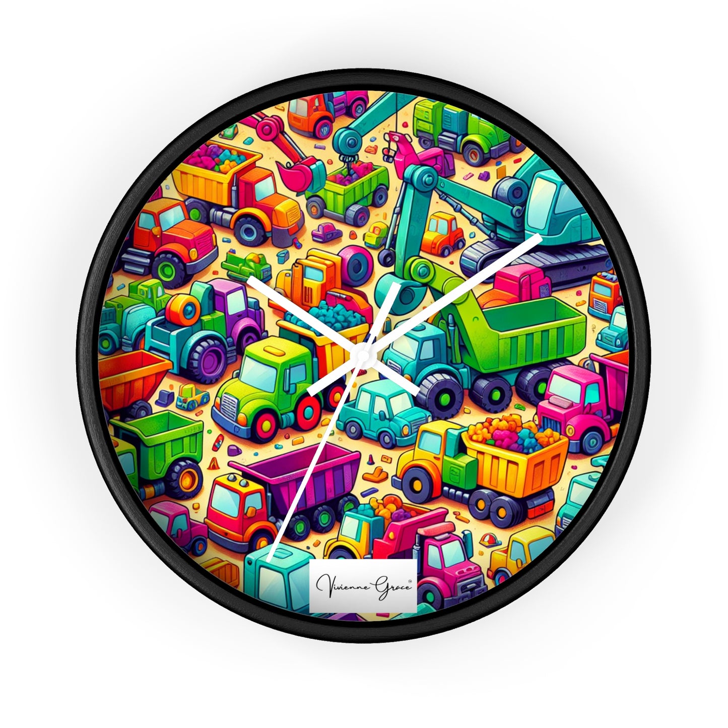 Wall Clock - HEAVY EQUIPMENT TOYS - Vivienne Grace