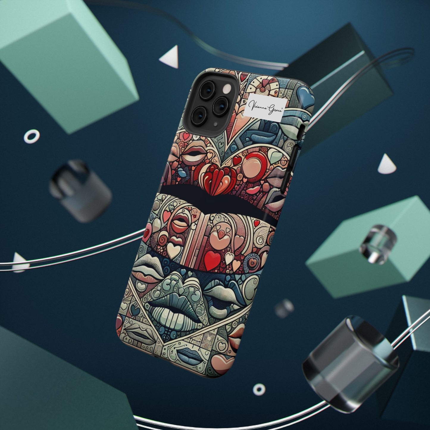 IPhone - Impact-Resistant Cases - BLUE LIPS - Vivienne Grace
