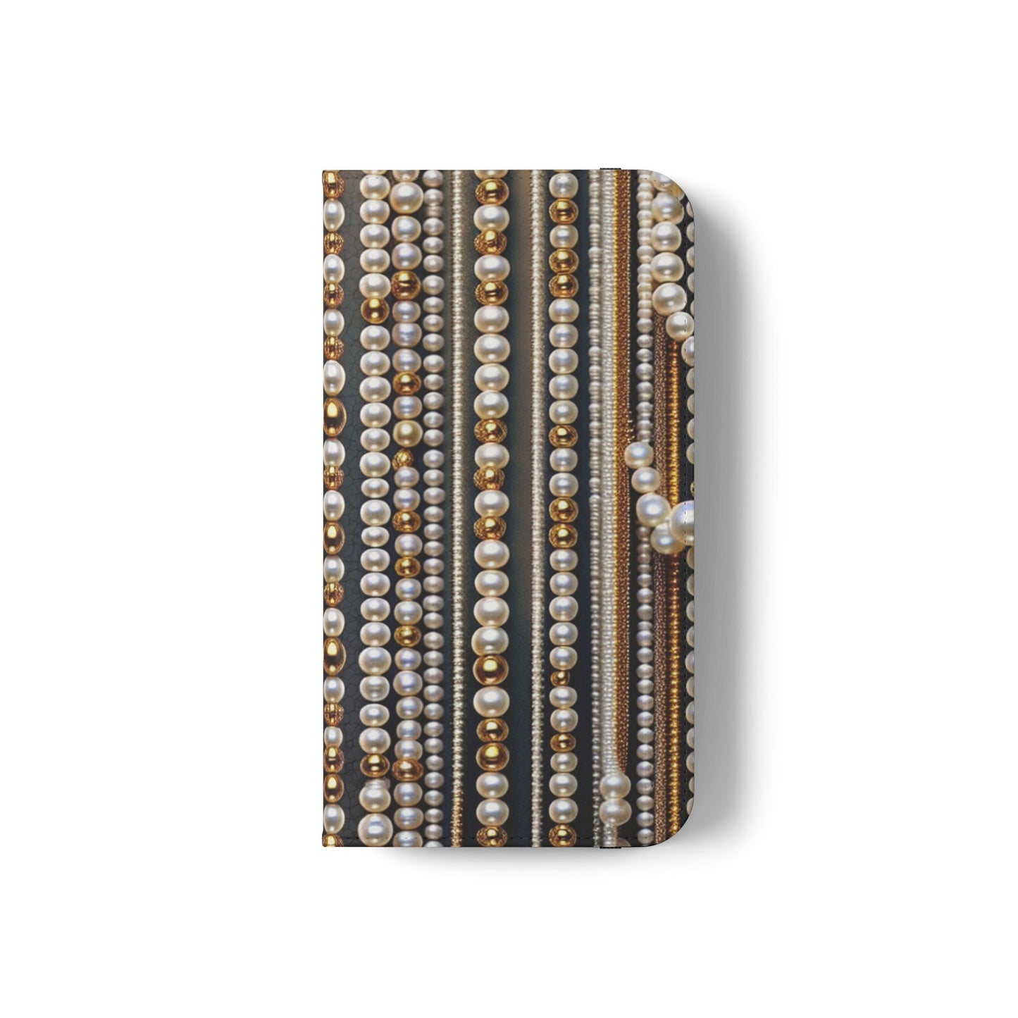 IPhone - Flip Case - PEARLS & GOLD - Vivienne Grace