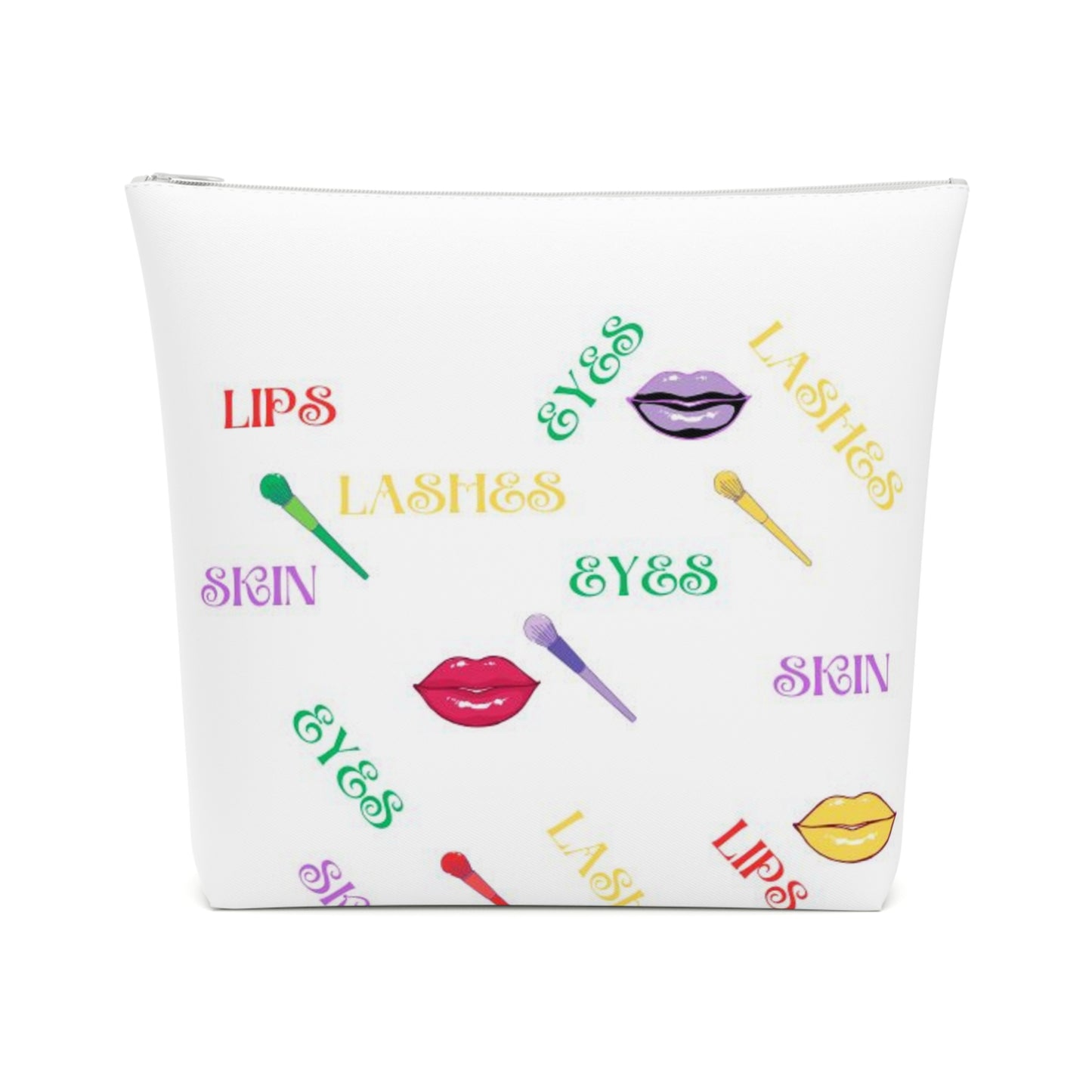 Cotton Cosmetic Bag - FUN (white) - Vivienne Grace