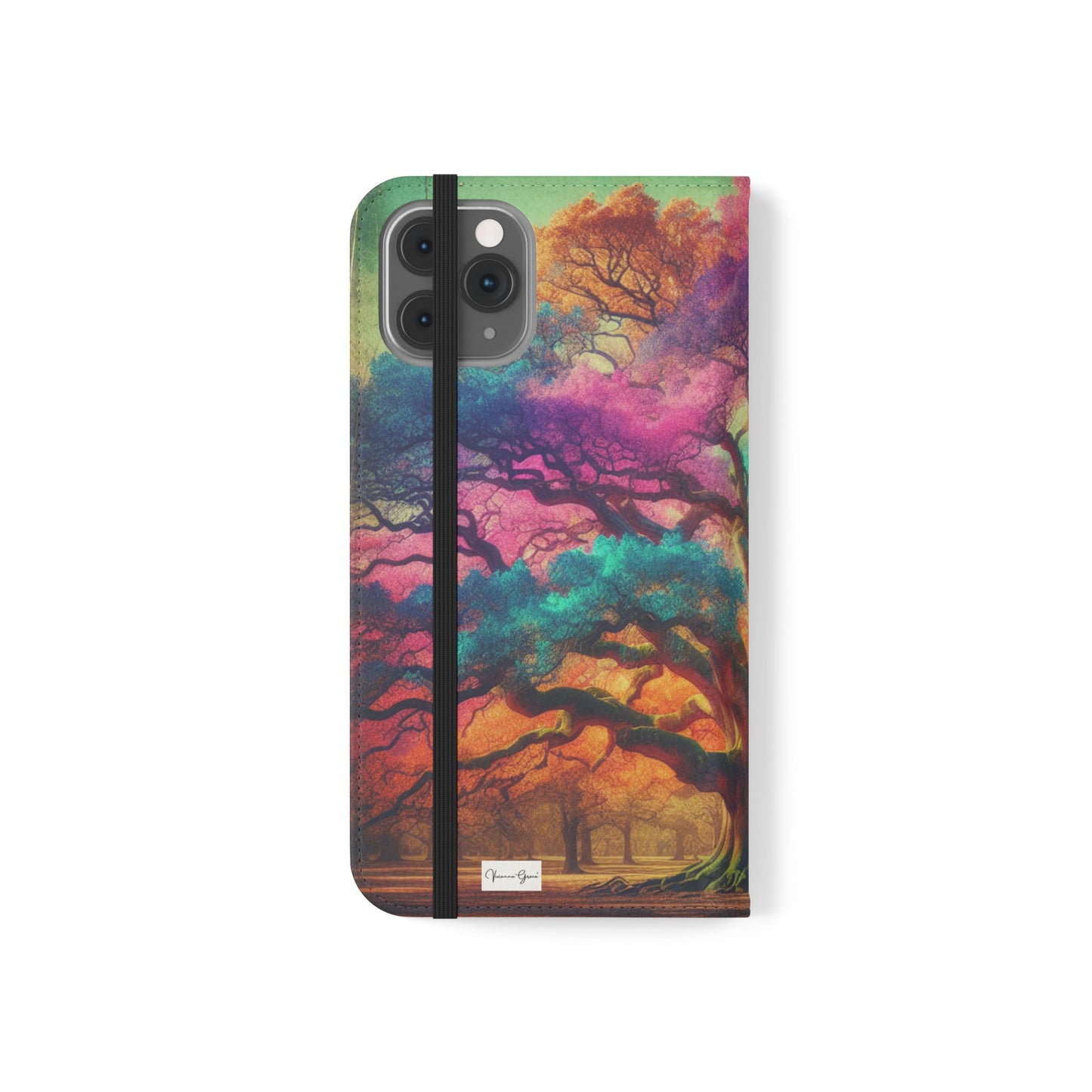 IPhone - Flip Case - COLORFUL OAK - Vivienne Grace