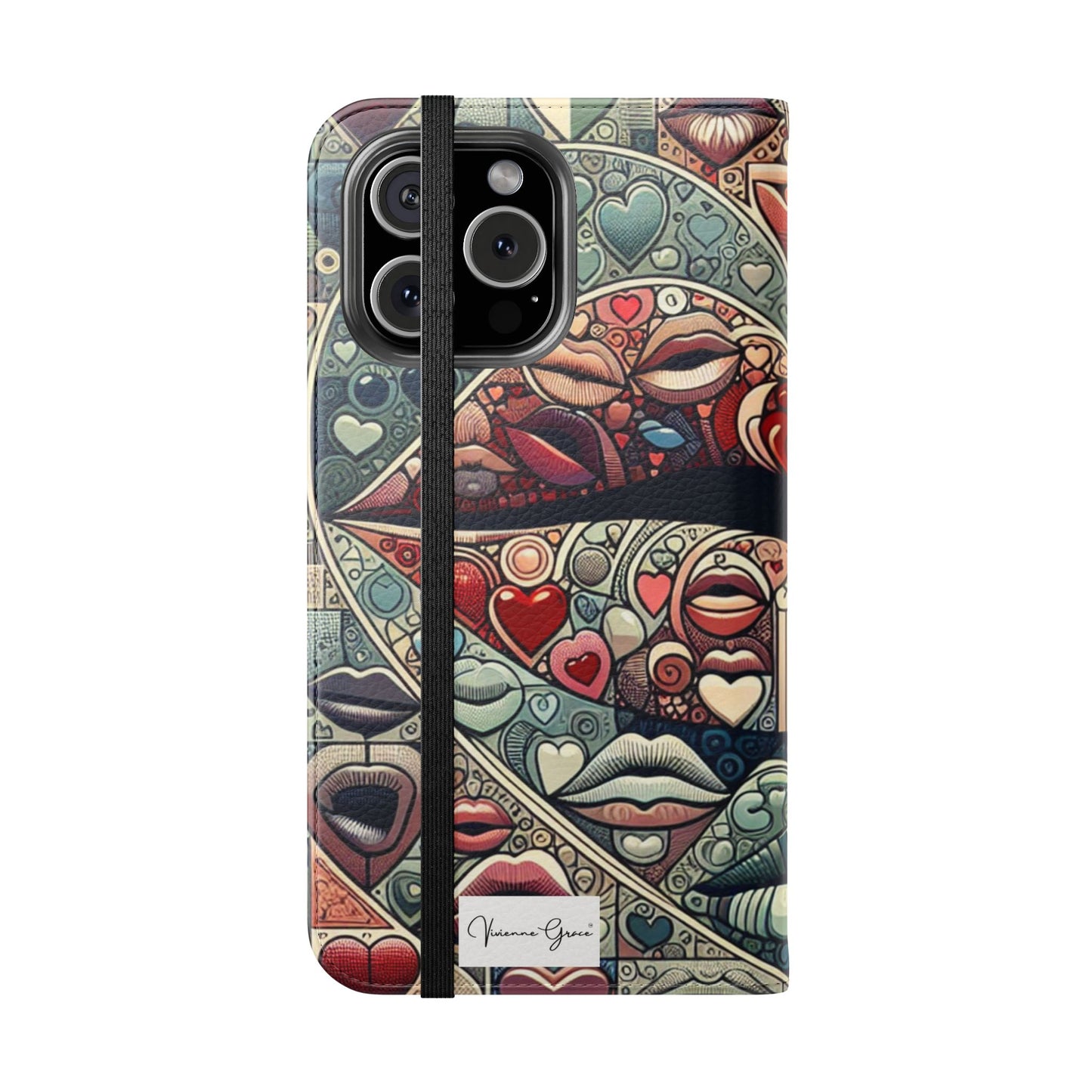 IPhone - Flip Case - BLUE LIPS - Vivienne Grace