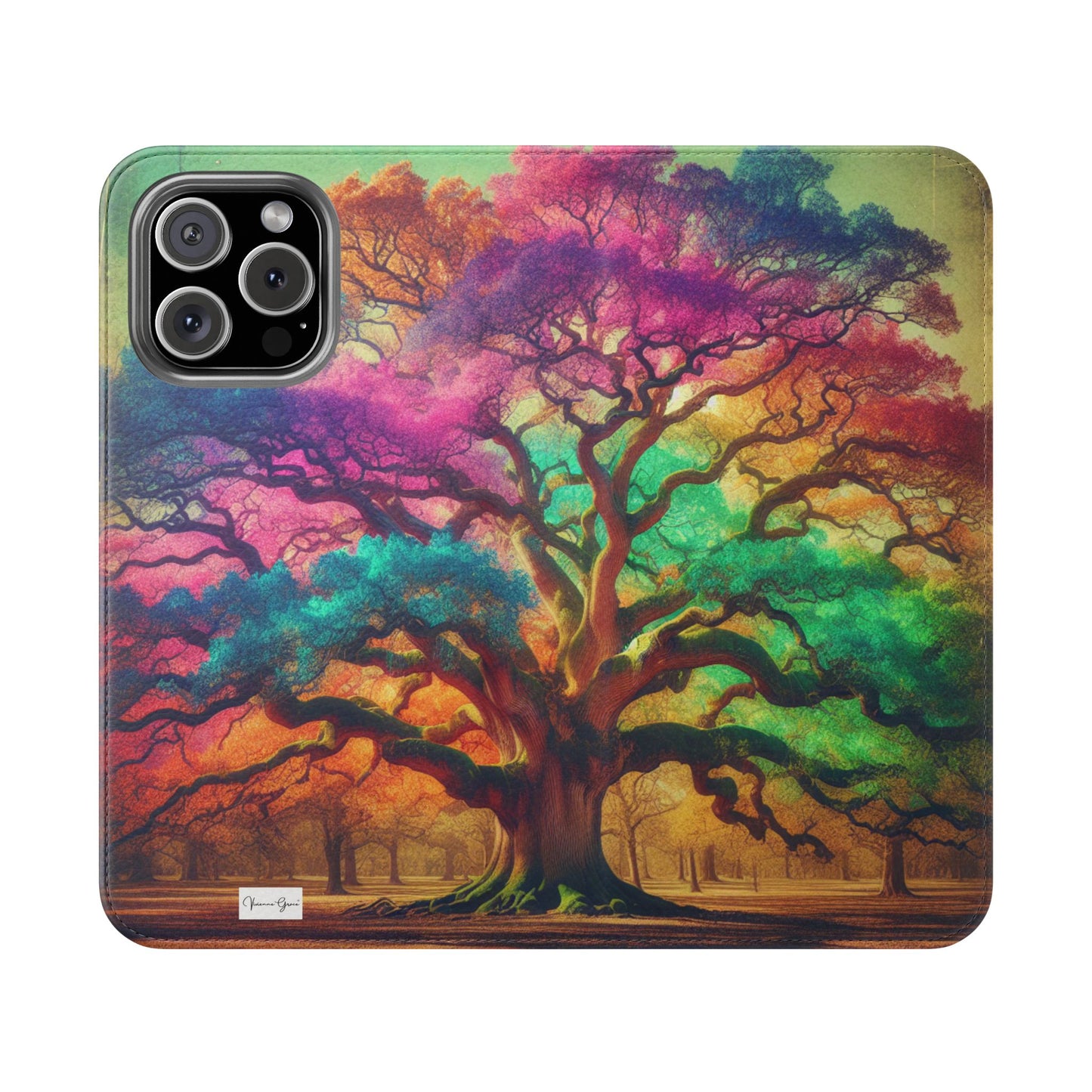 IPhone - Flip Case - COLORFUL OAK - Vivienne Grace