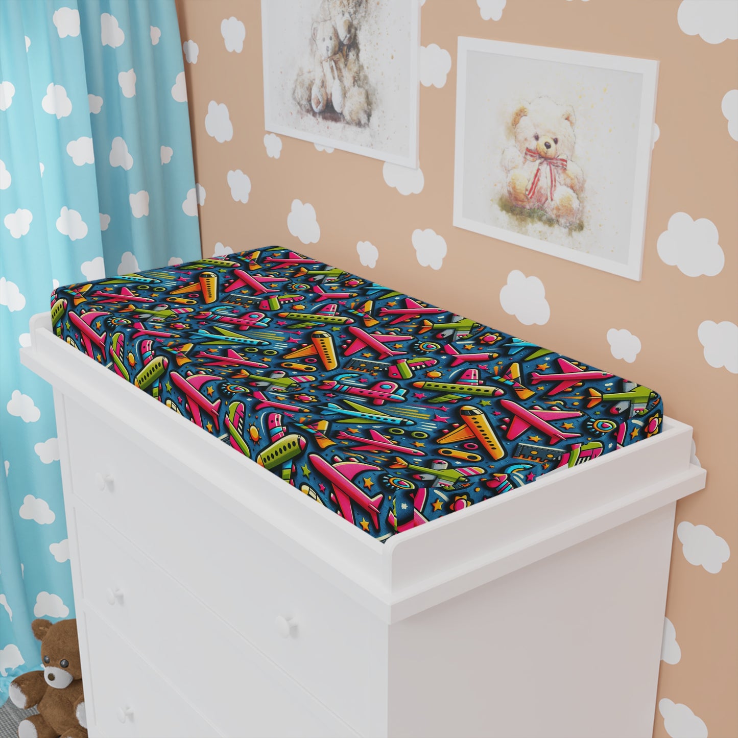Baby Changing Pad - AIRPLANES - Vivienne Grace
