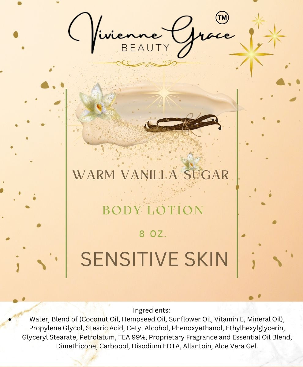 Moisturizing Body Lotion - WARM VANILLA SUGAR - Vivienne Grace