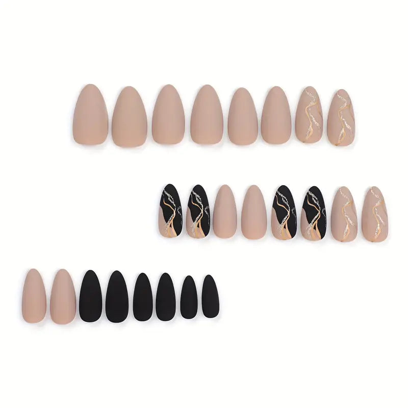 24 Piece Press-On Nail Set - Matte Almond