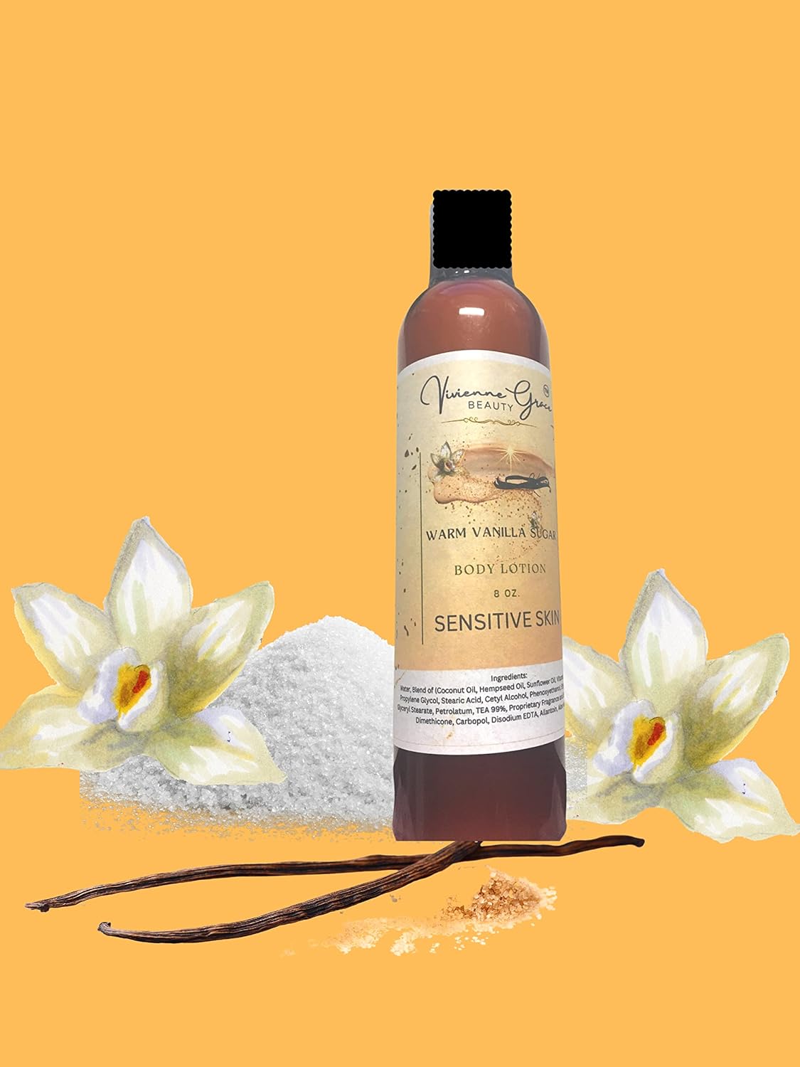 Moisturizing Body Lotion - WARM VANILLA SUGAR - Vivienne Grace
