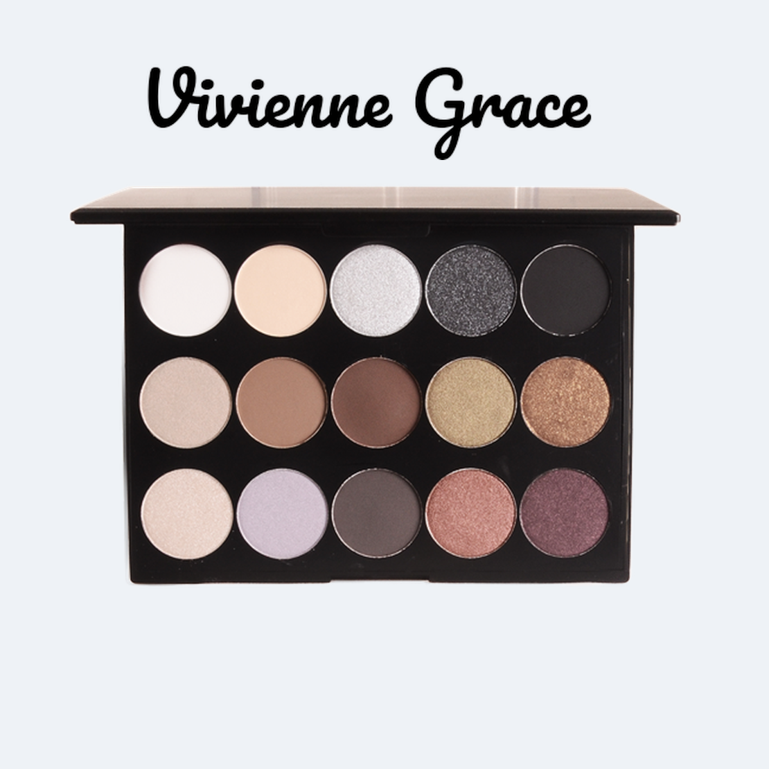 15 Shade Eyeshadow Palette - Smoky - Vivienne Grace