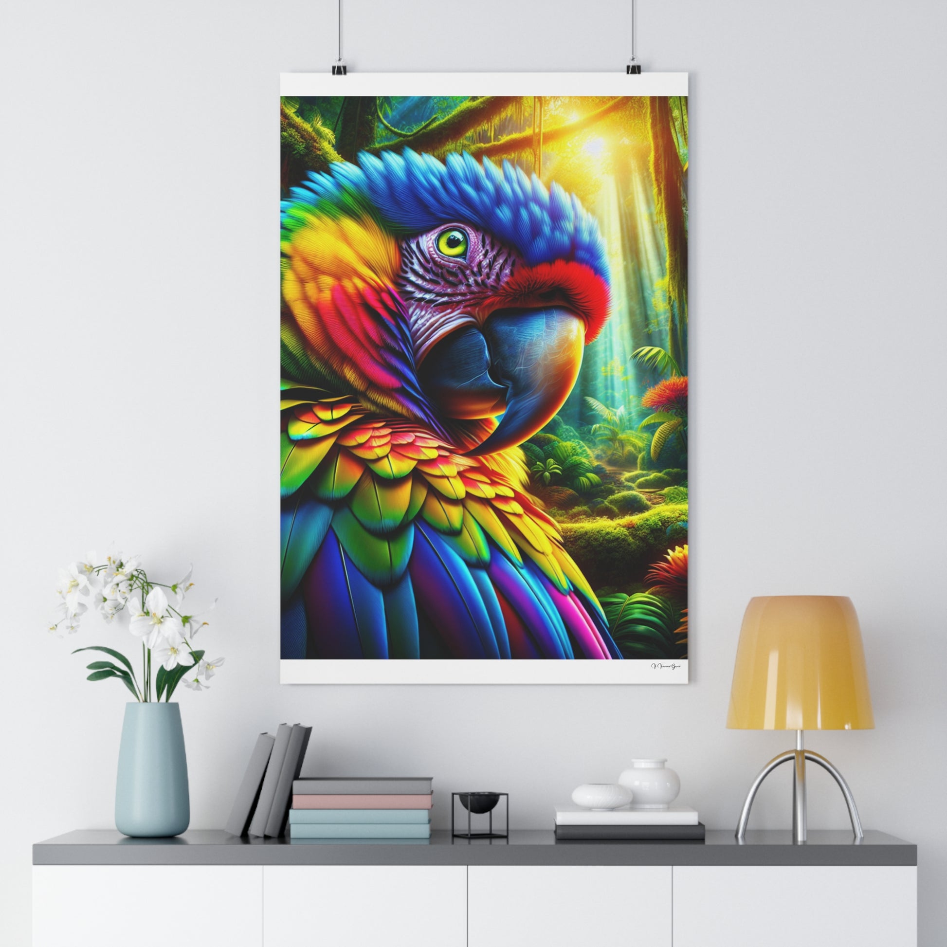 Giclée Art Print - BRIGHT PARROT - Vivienne Grace