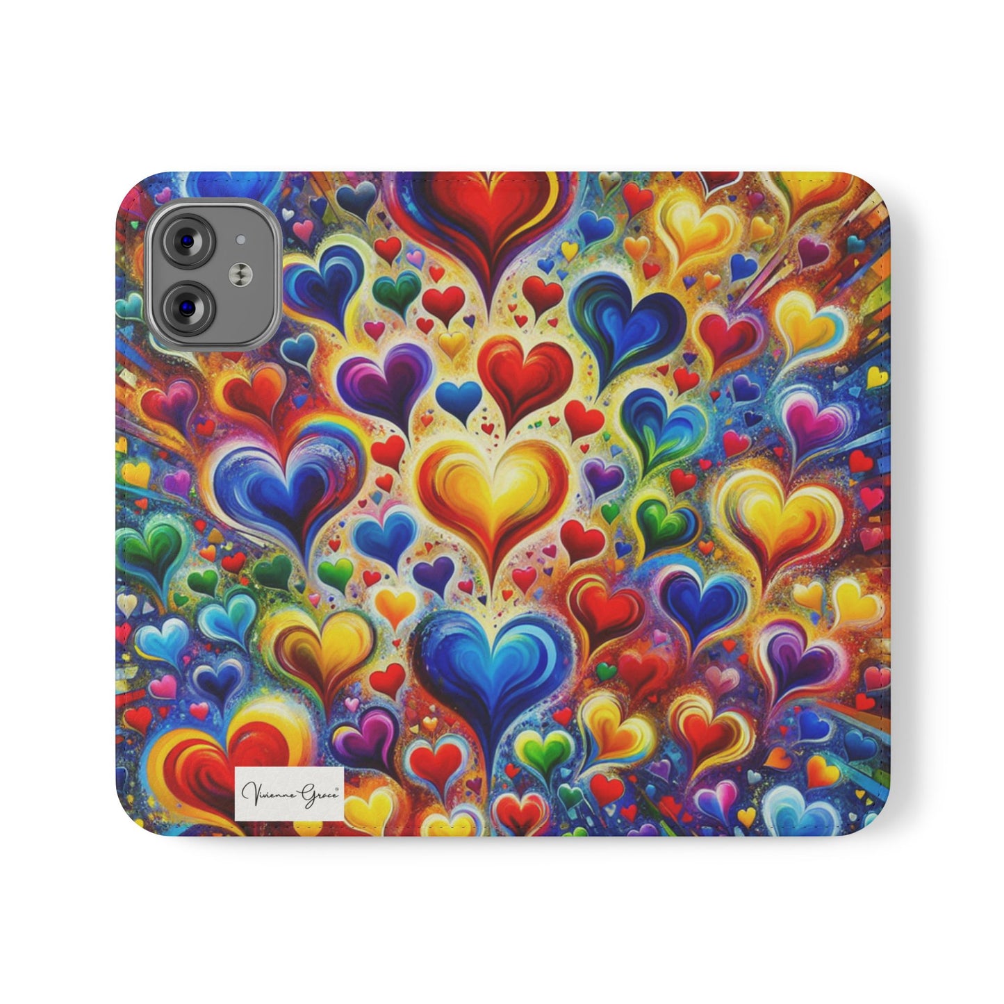 IPhone - Flip Case - BRIGHT HEARTS - Vivienne Grace
